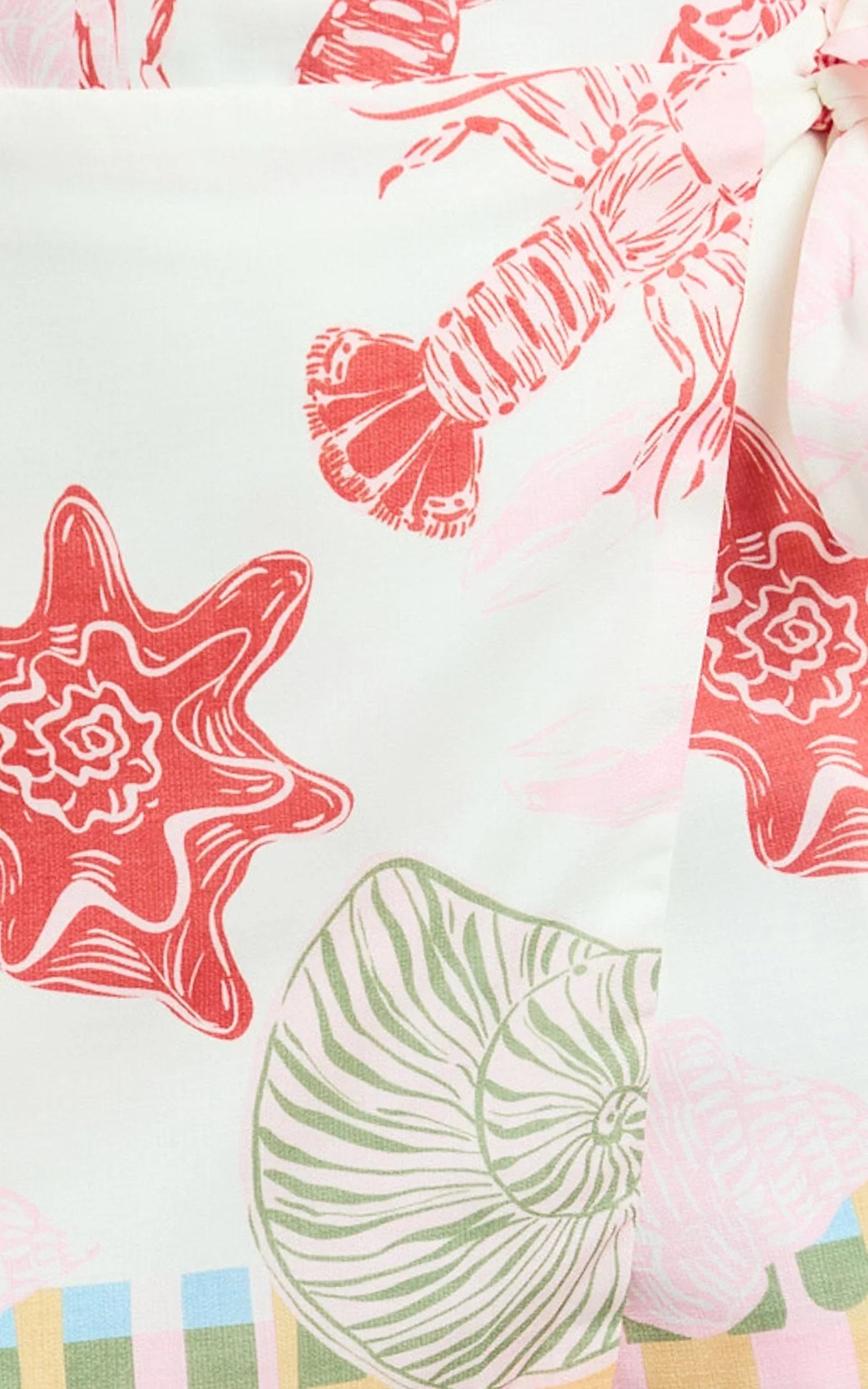 Gillian Skort - Mock Wrap Skort in Lobster Print
