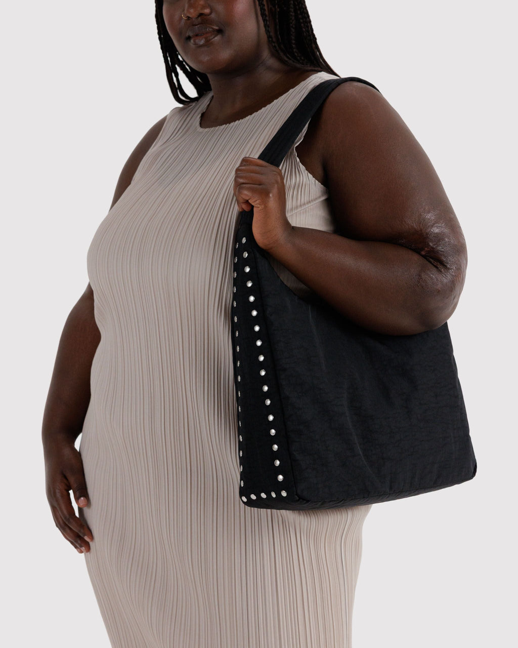 Nylon Shoulder Bag - Studs - image 2