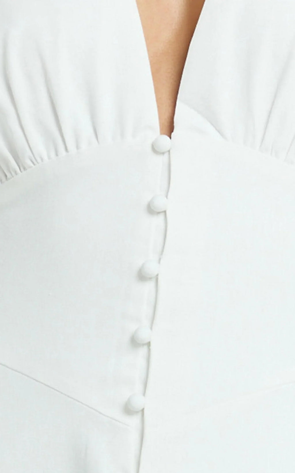 Beata Midi Dress - Line Dress in White