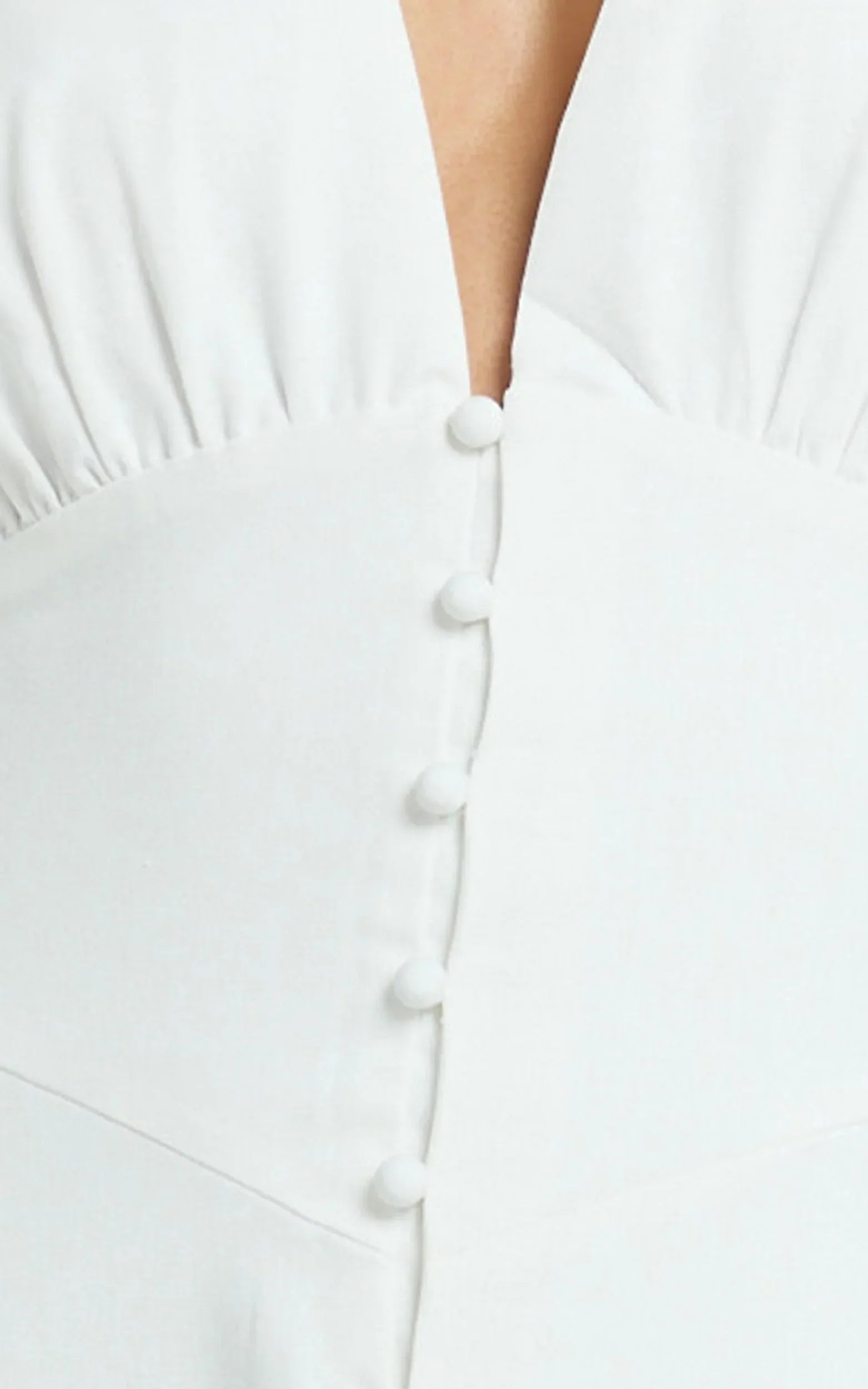 Beata Midi Dress - Line Dress in White