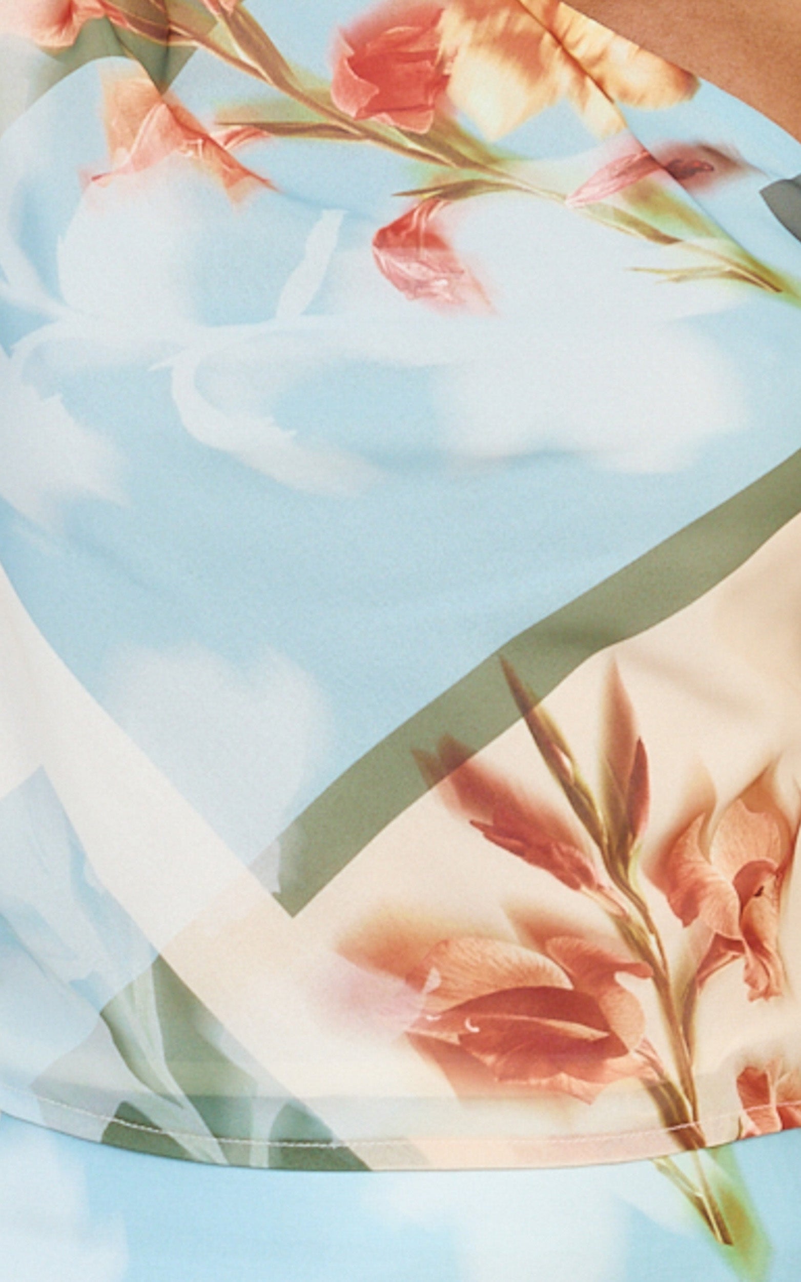 Soleil Two Piece Top and Skirt Set - Ruche Detail Set in Soleil Floral Tile Print
