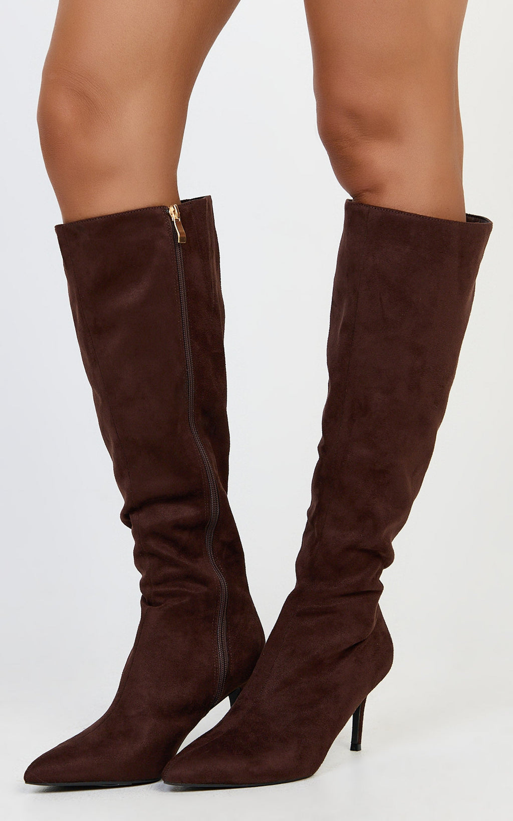 Verali-Bessie Boots in Brown Suede