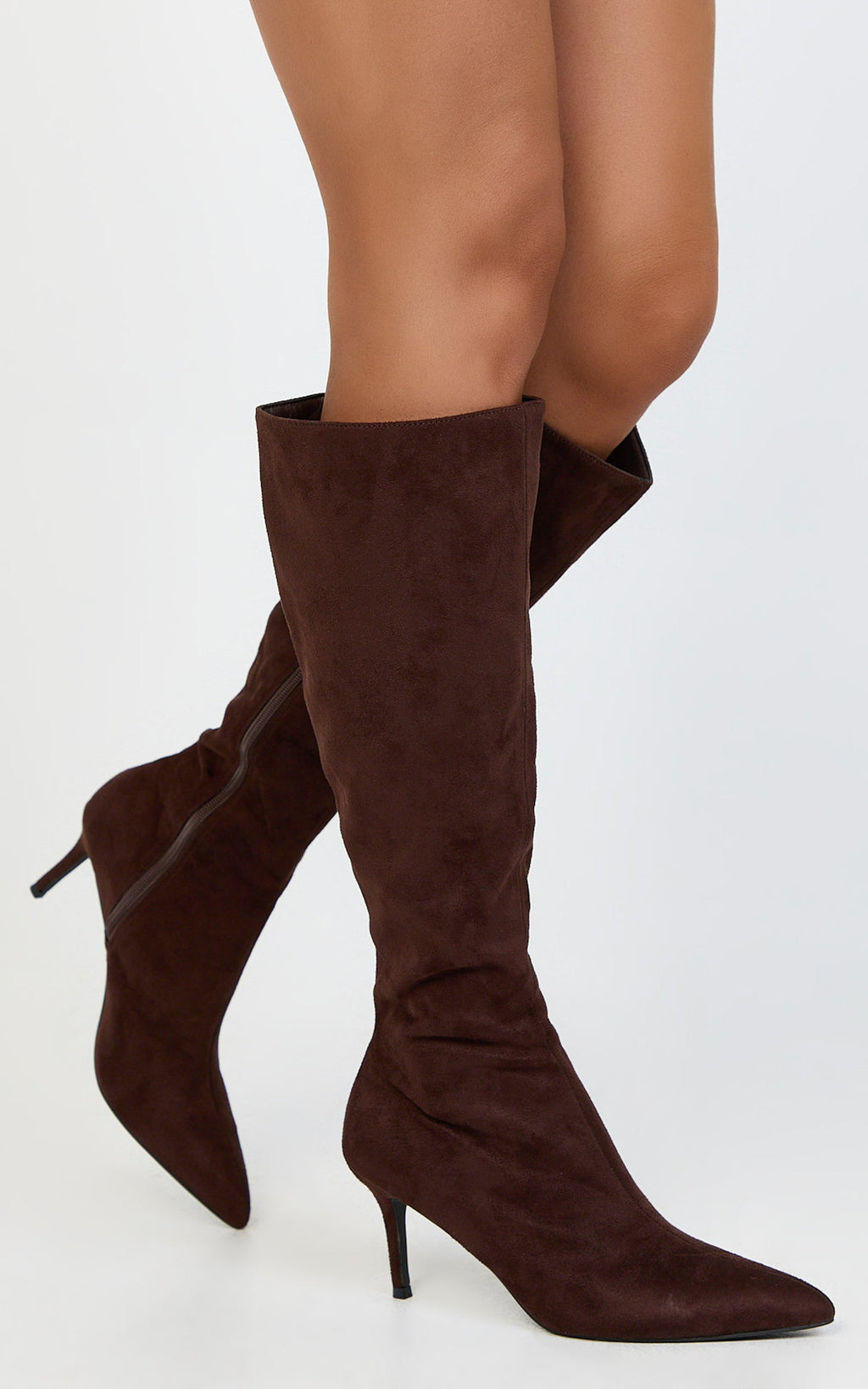 Verali-Bessie Boots in Brown Suede