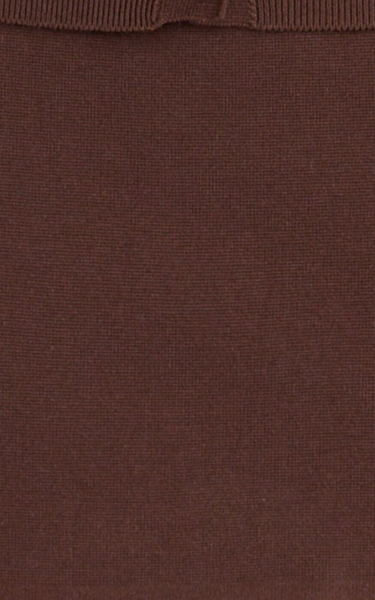 Isabel Mini Skirt - Mid Waist Knit Skirt in Chocolate