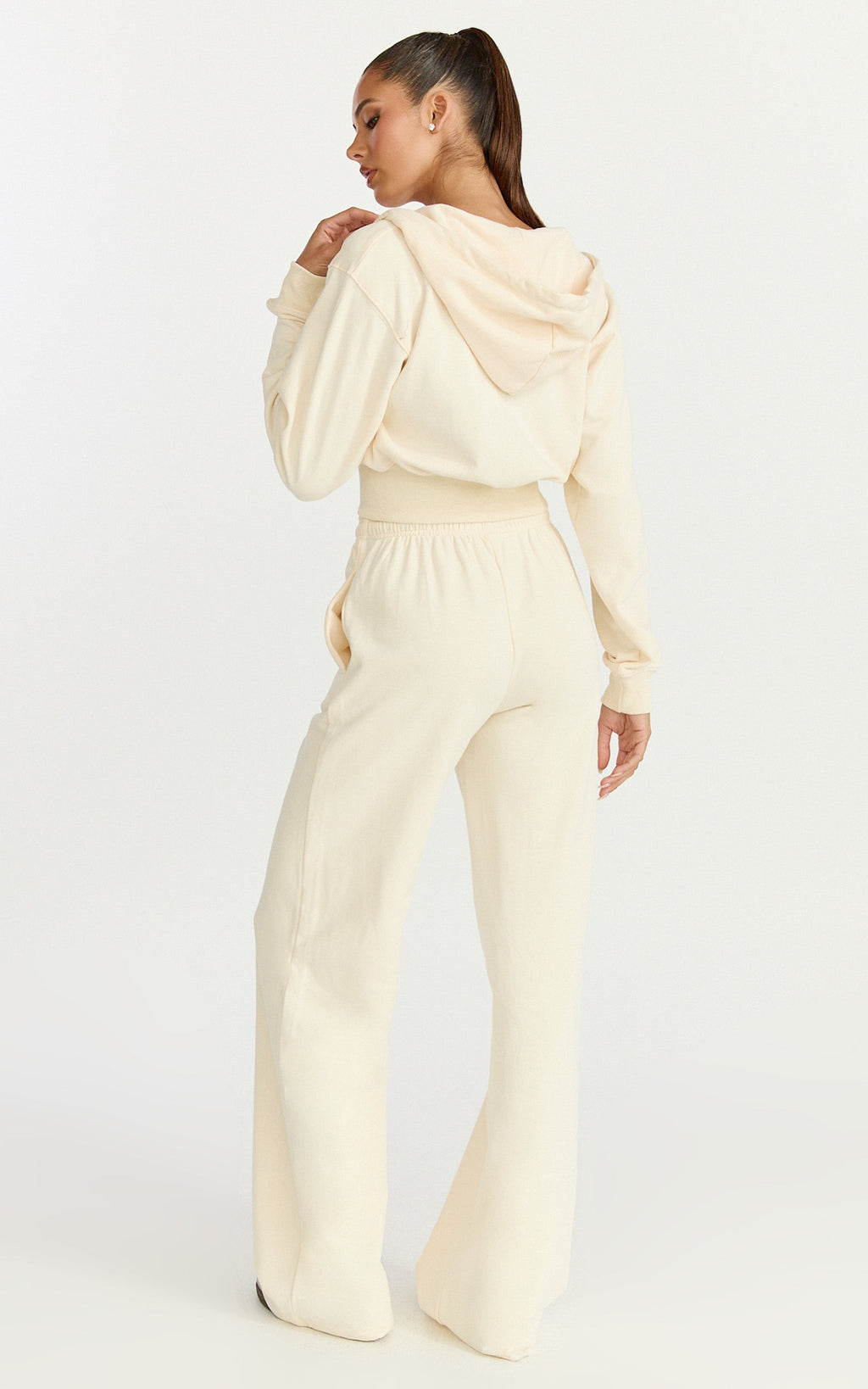 Selene Hoodie - Zip Through Hoodie in Cream