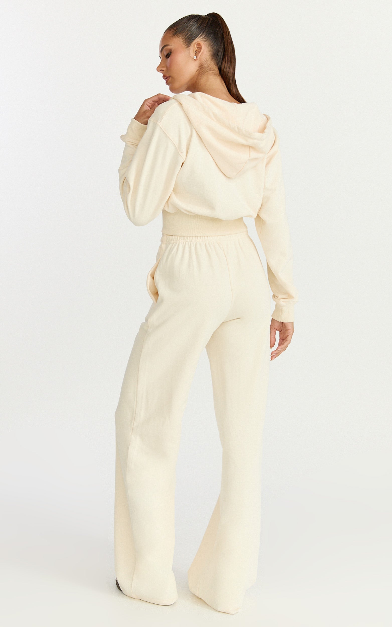 Selene Hoodie - Zip Through Hoodie in Cream