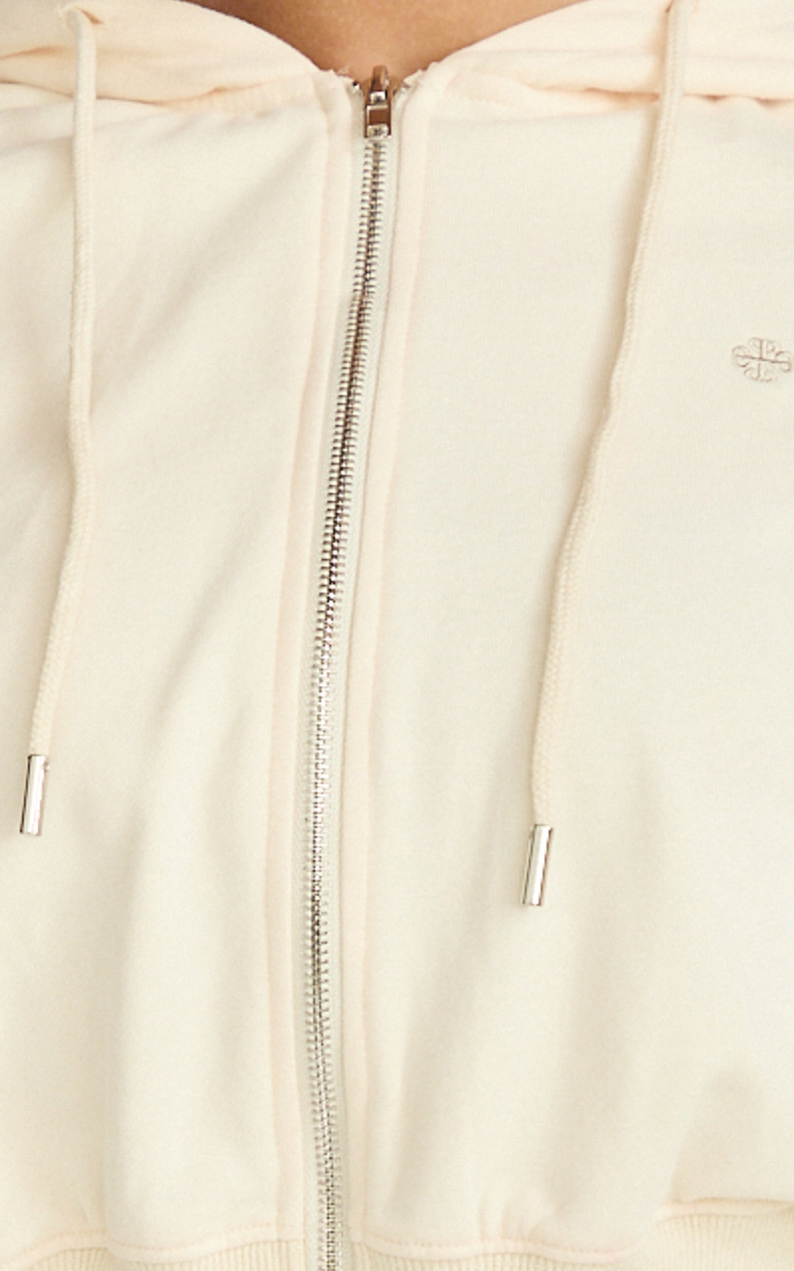 Selene Hoodie - Zip Through Hoodie in Cream
