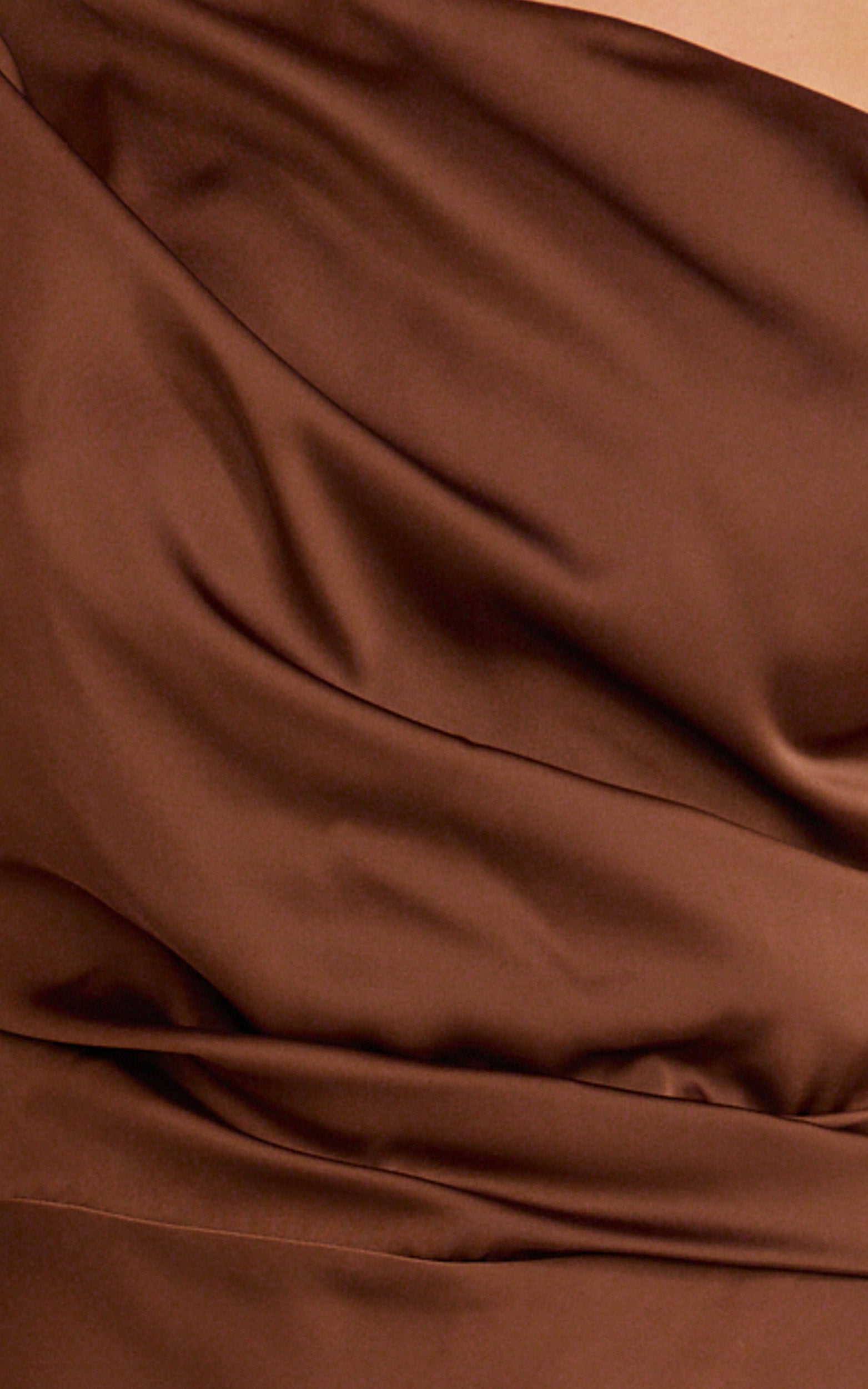 Sienna Mini Dress - Tipped Shoulder Long Sleeve Dress in Chocolate