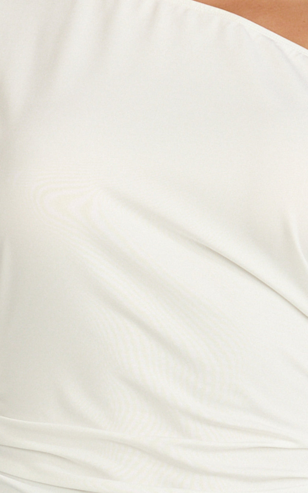 Dora Top - Off Shoulder Ruched Waist Top in Off White