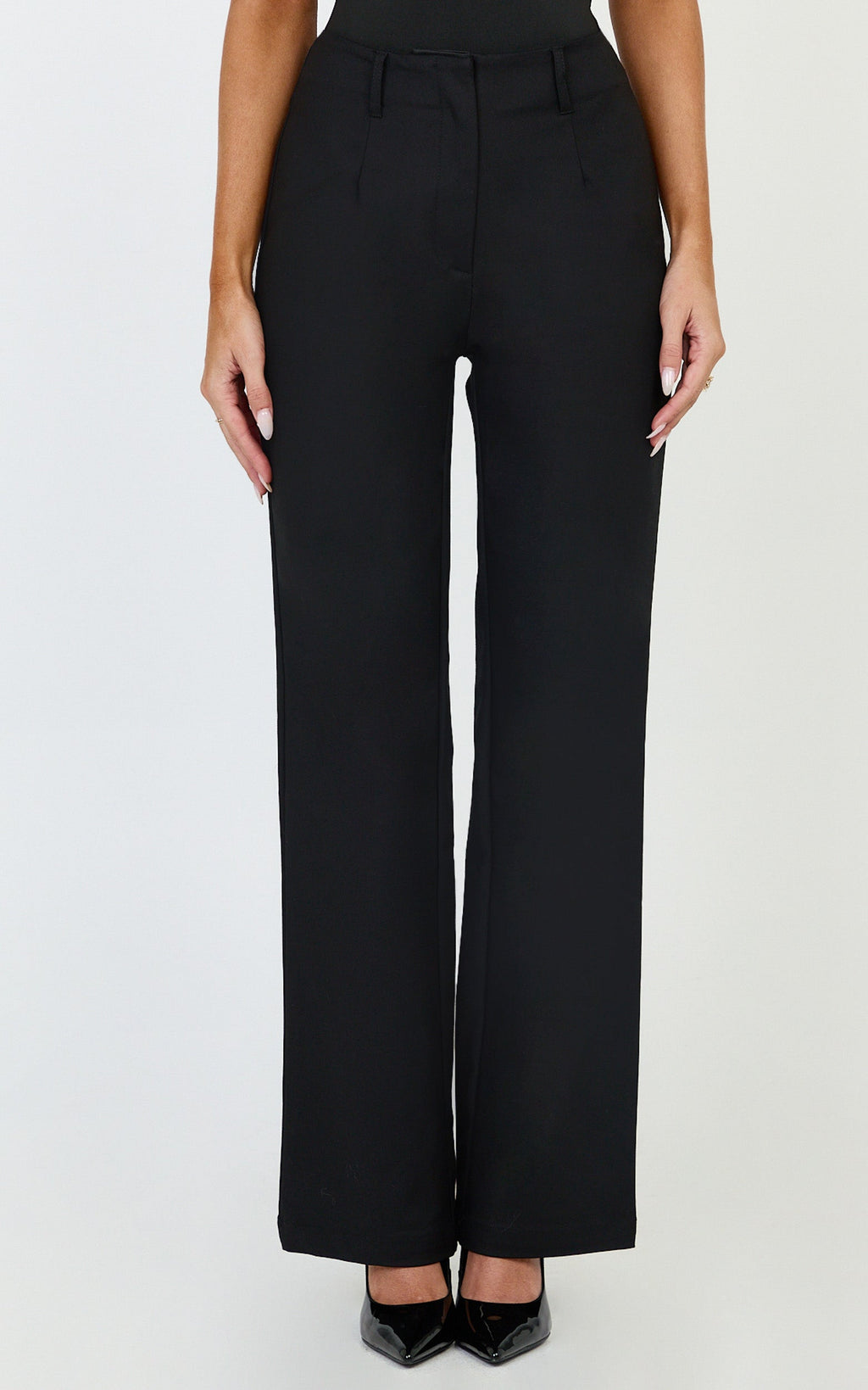 Pietra Pants - Straight Leg Pants in Black