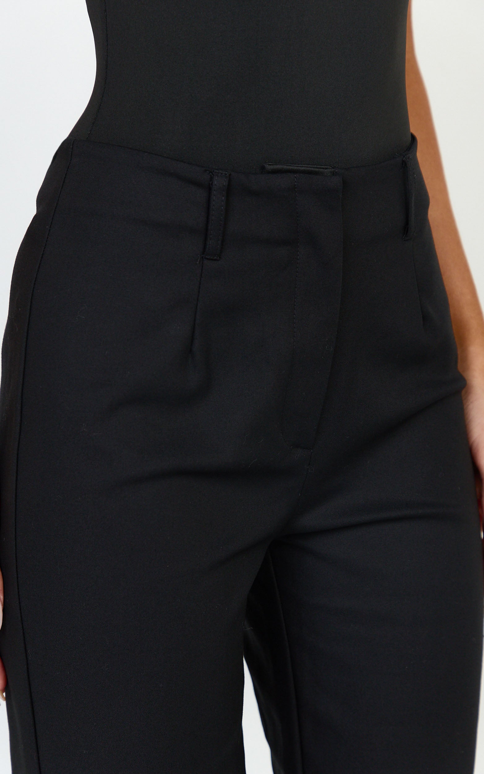 Pietra Pants - Straight Leg Pants in Black