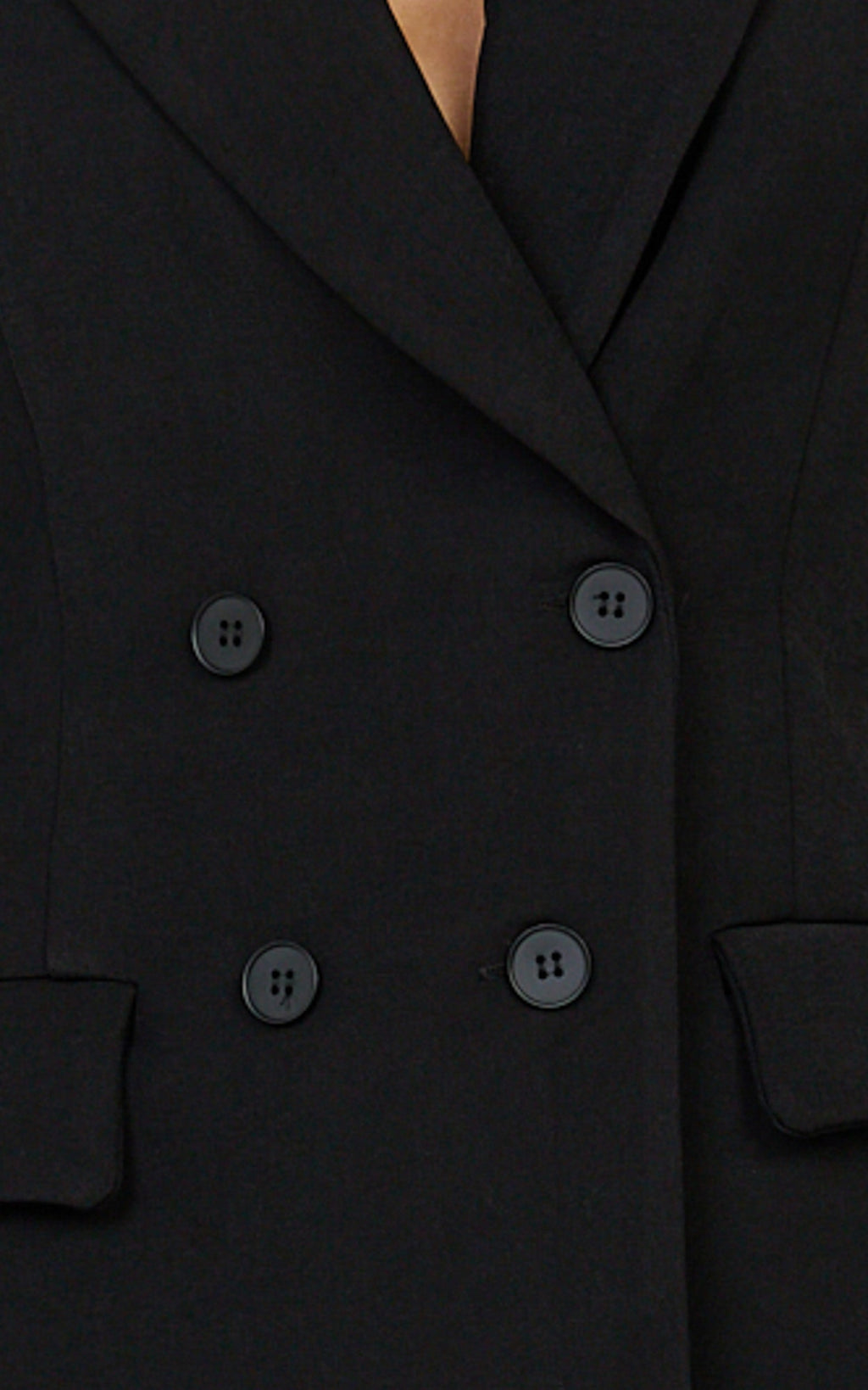 Vienna Blazer - Double Breasted Blazer with Adjustable Cinch Back in Black