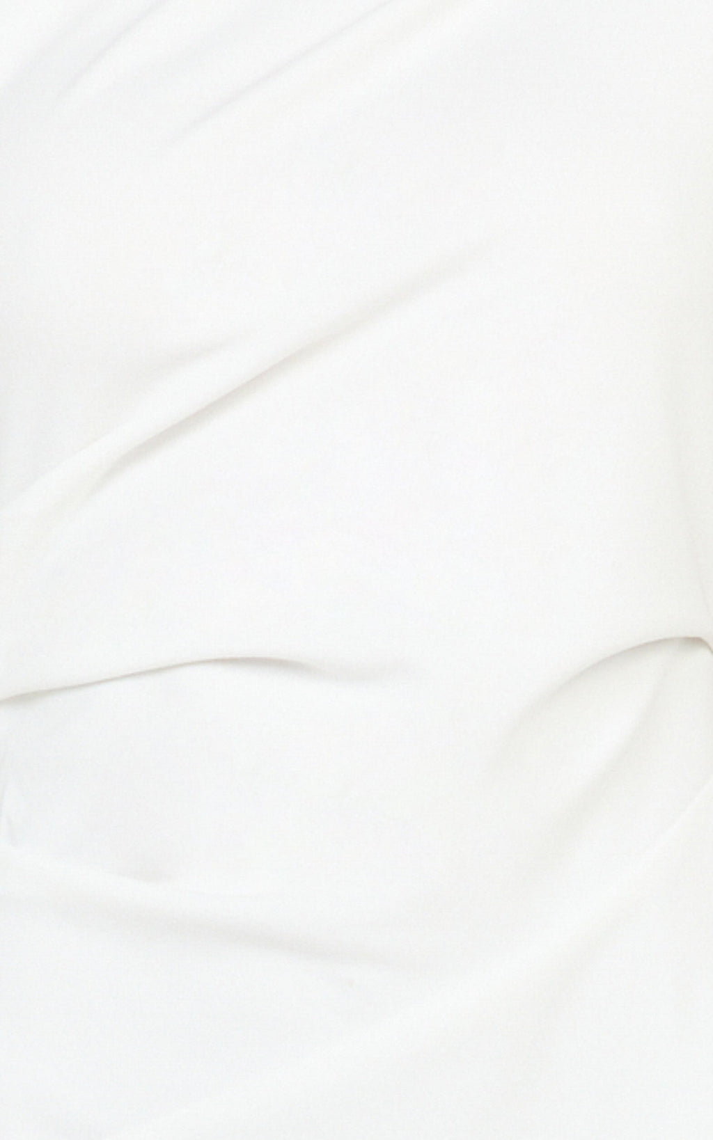 Visenta Midi Dress - Asymmetrical Sleeve Dress in White