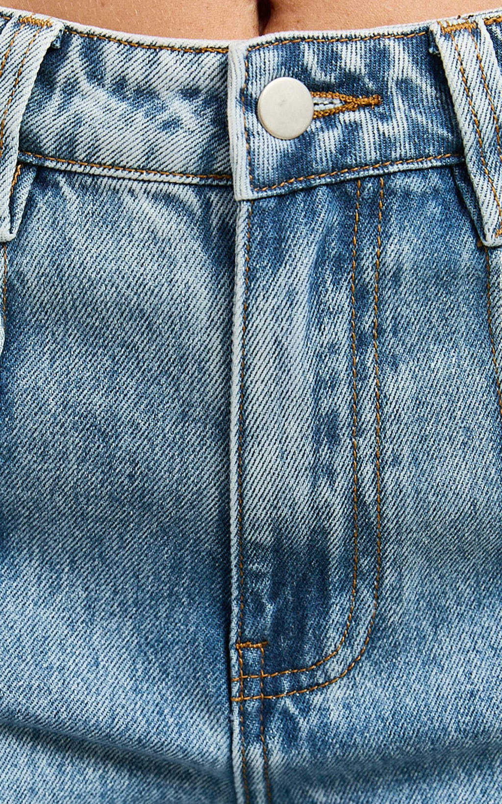 Jolene Jeans - Mid Rise Wide Leg Recycled Denim Cropped Jeans in Mid Blue Wash