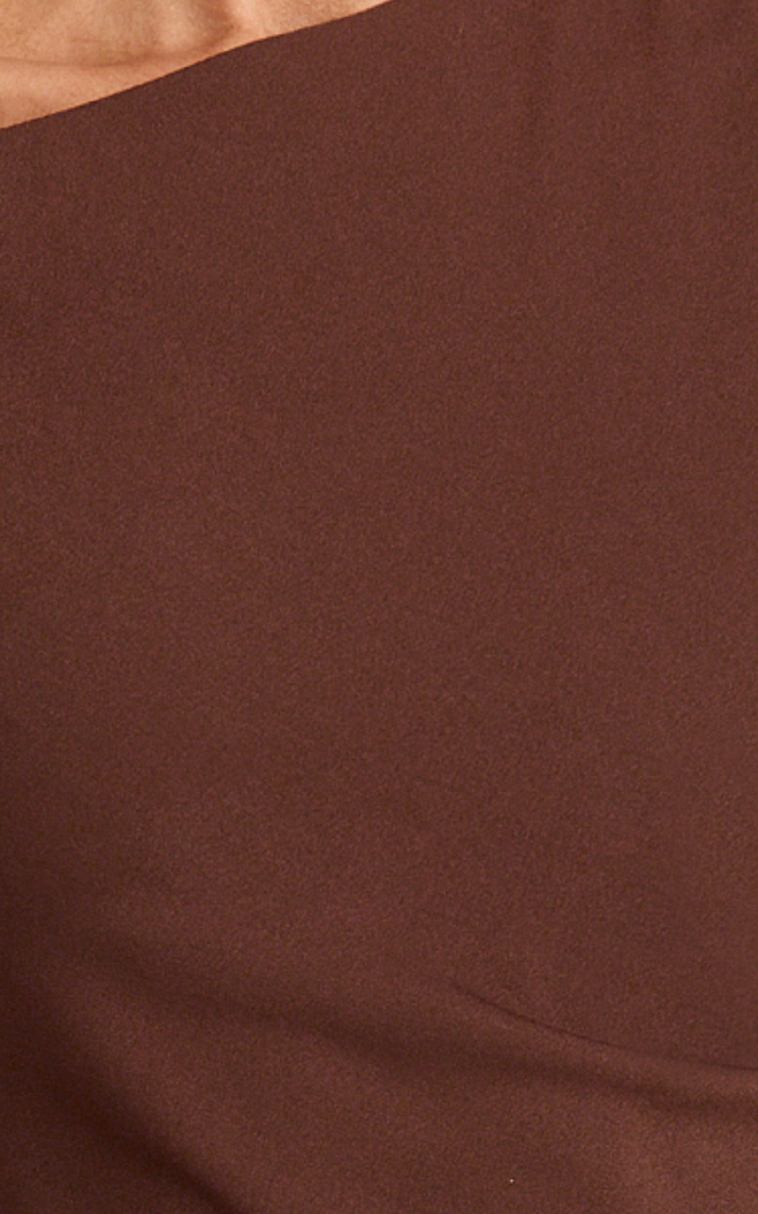 Vilma Mini Dress - One Shoulder Bodycon Dress in Chocolate