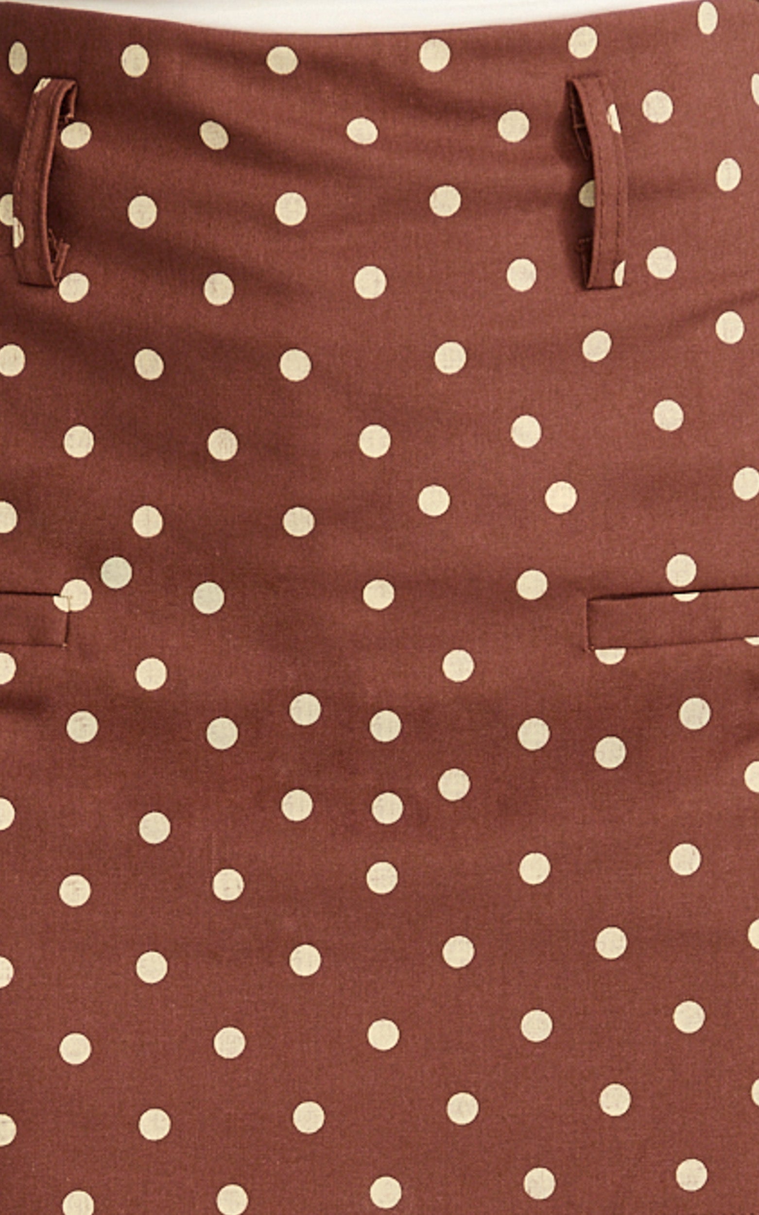Eloise Skort - A Line Skort in Brown Polka Dot
