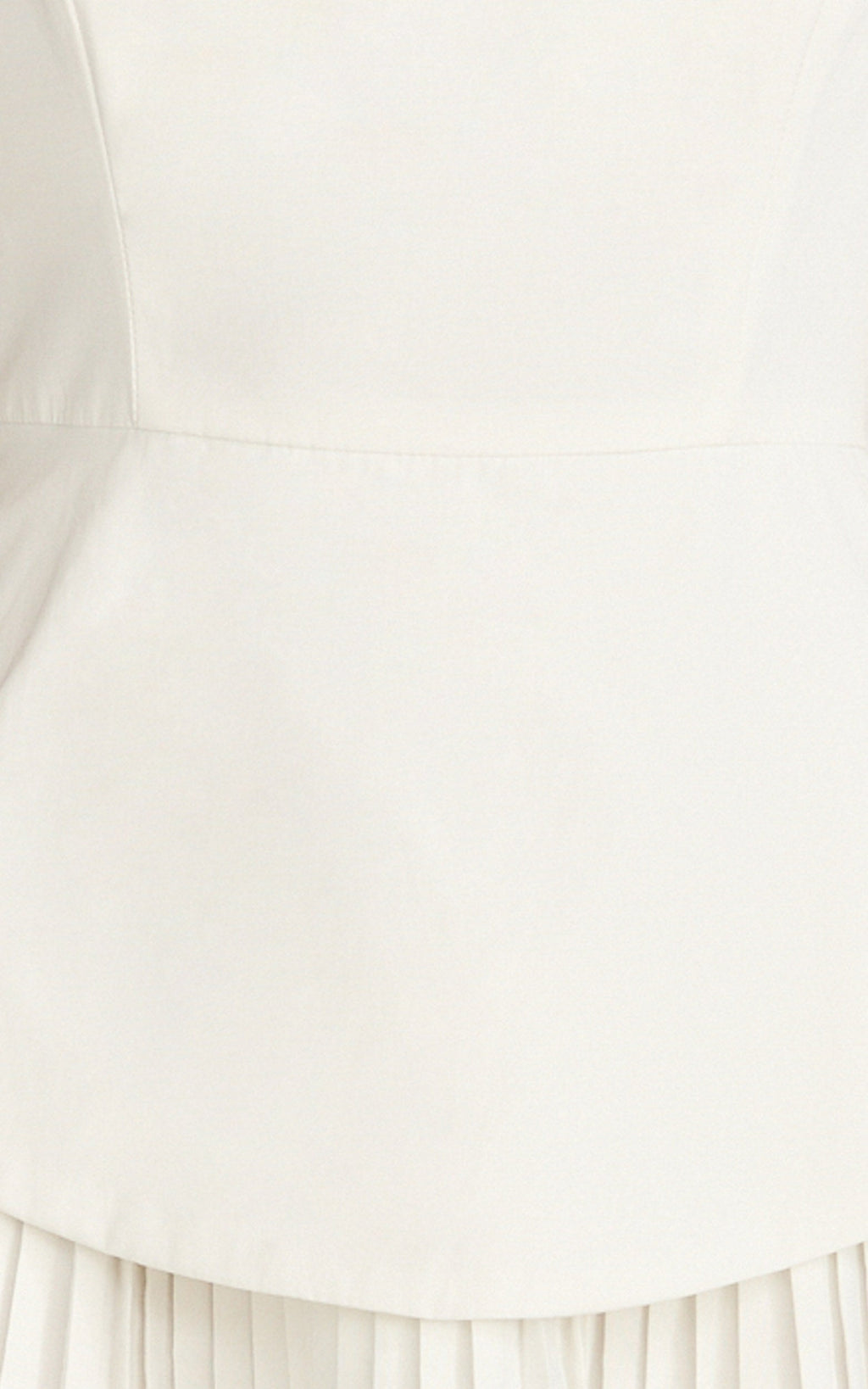 Calla Mini Dress - Halter Neck Peplum Pleated Skirt Dress in Off White