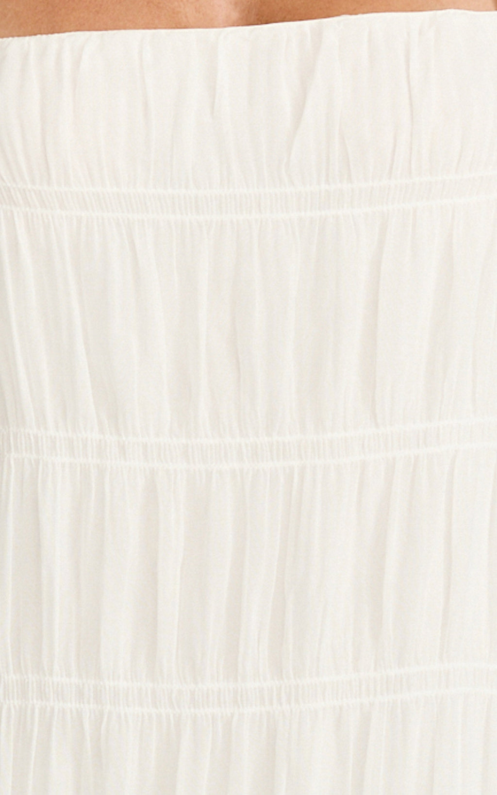 Cleo Maxi Dress - Textured Detail Dress in Cream