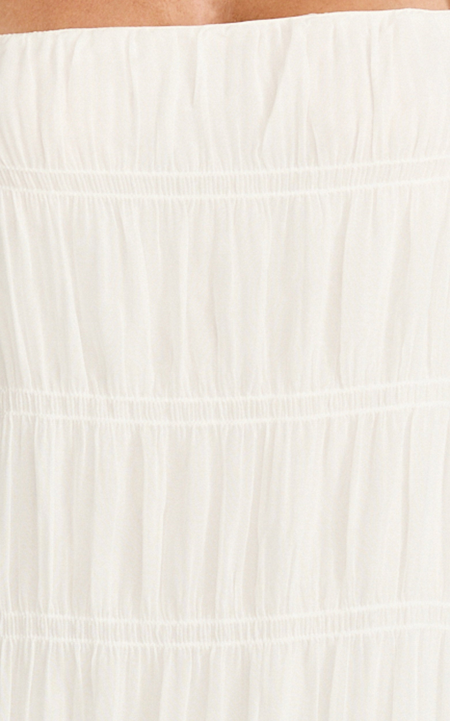 Cleo Maxi Dress - Textured Detail Dress in Cream