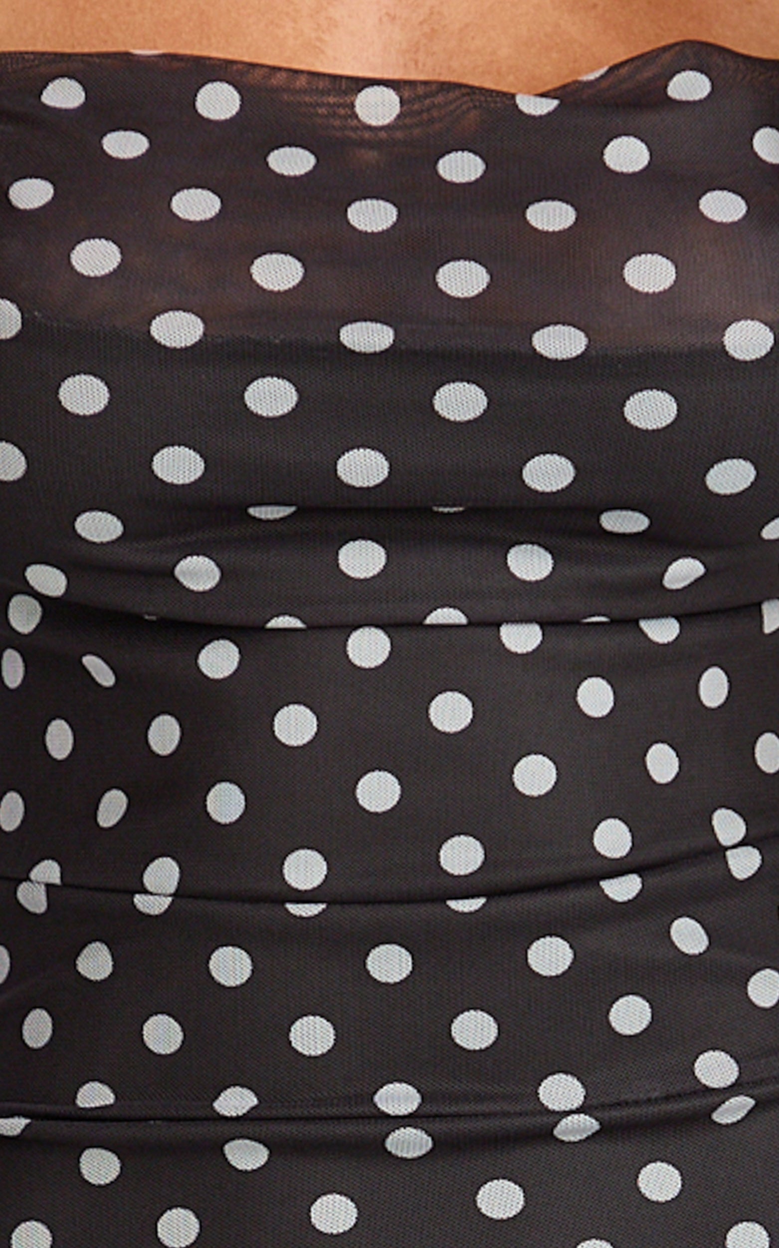 Rosha Mini Dress - Ruffle Strap Dress in White/Black