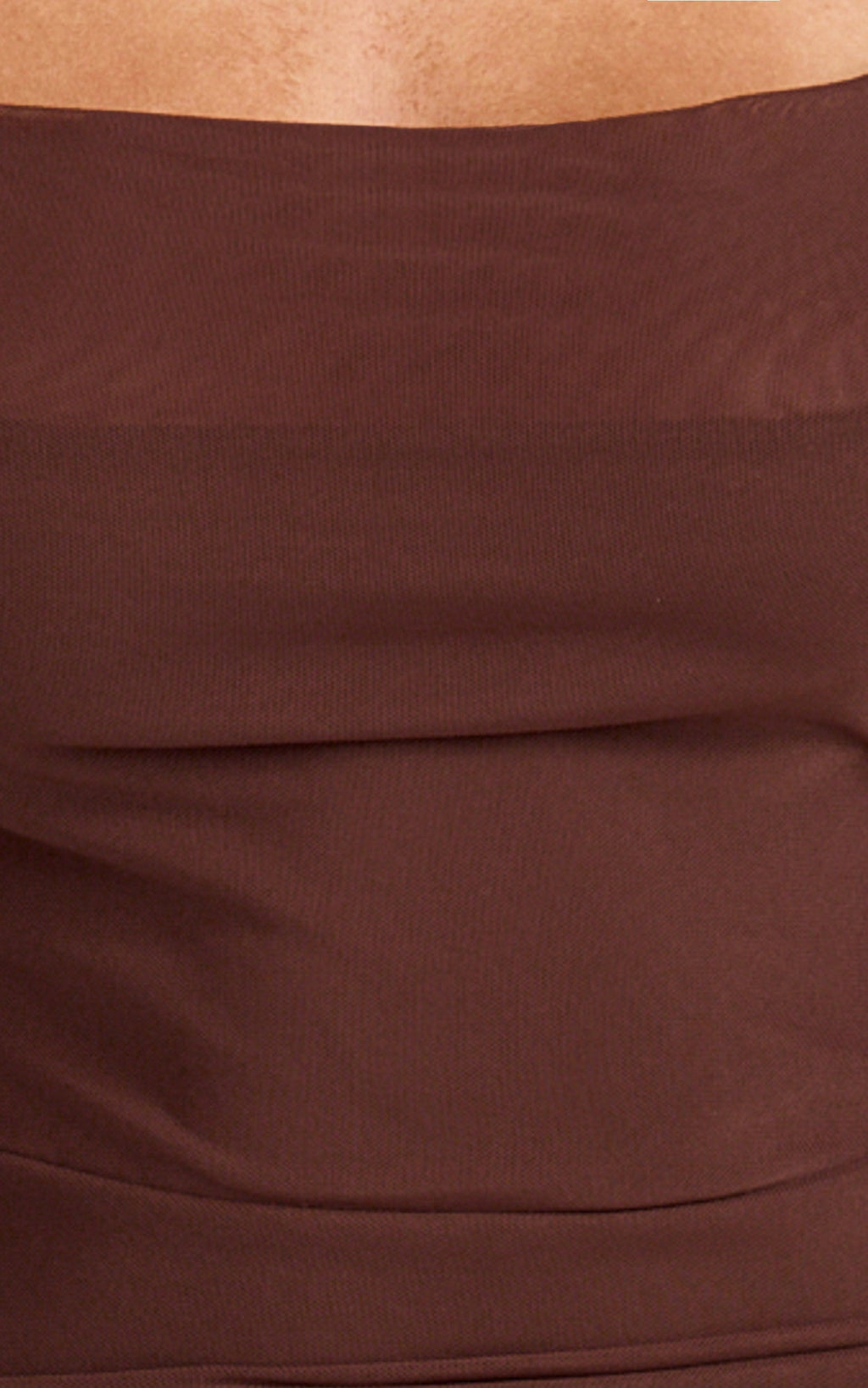Rosha Mini Dress - Ruffle Strap Dress in Chocolate