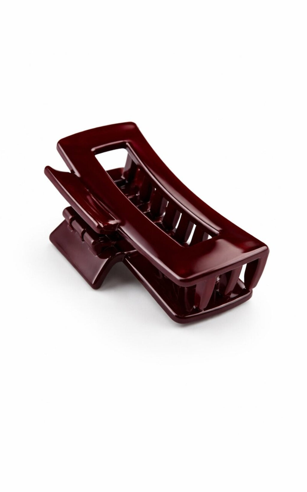Demelza Hair Clip - Square Claw Clip in Red