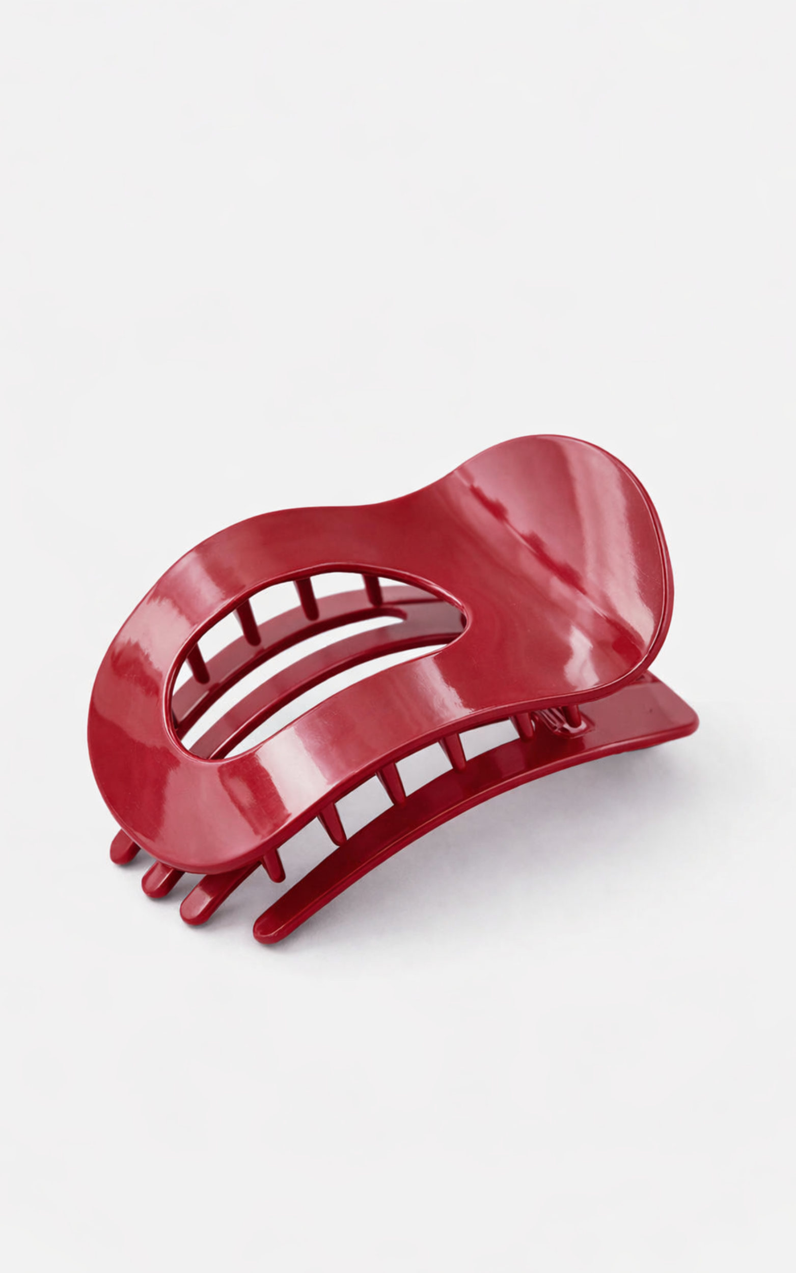 Claire Hair Clip - Oval Hair Clip in Red