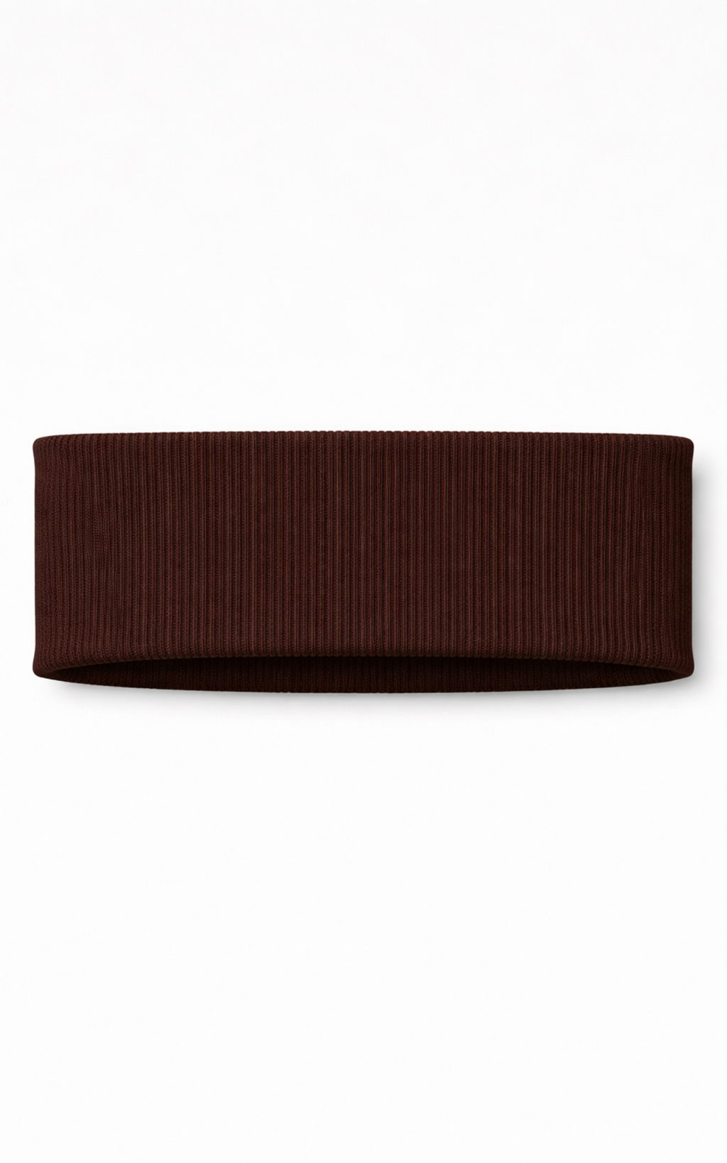 Vilma Headband - Thick Ribbed Headband in Dark Brown