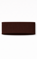 Vilma Headband - Thick Ribbed Headband in Dark Brown