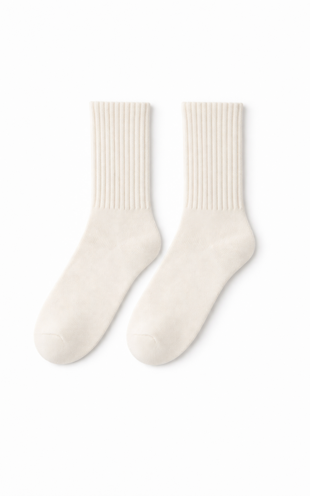 Raquel Socks - 2 Pack Ribbed Socks in White