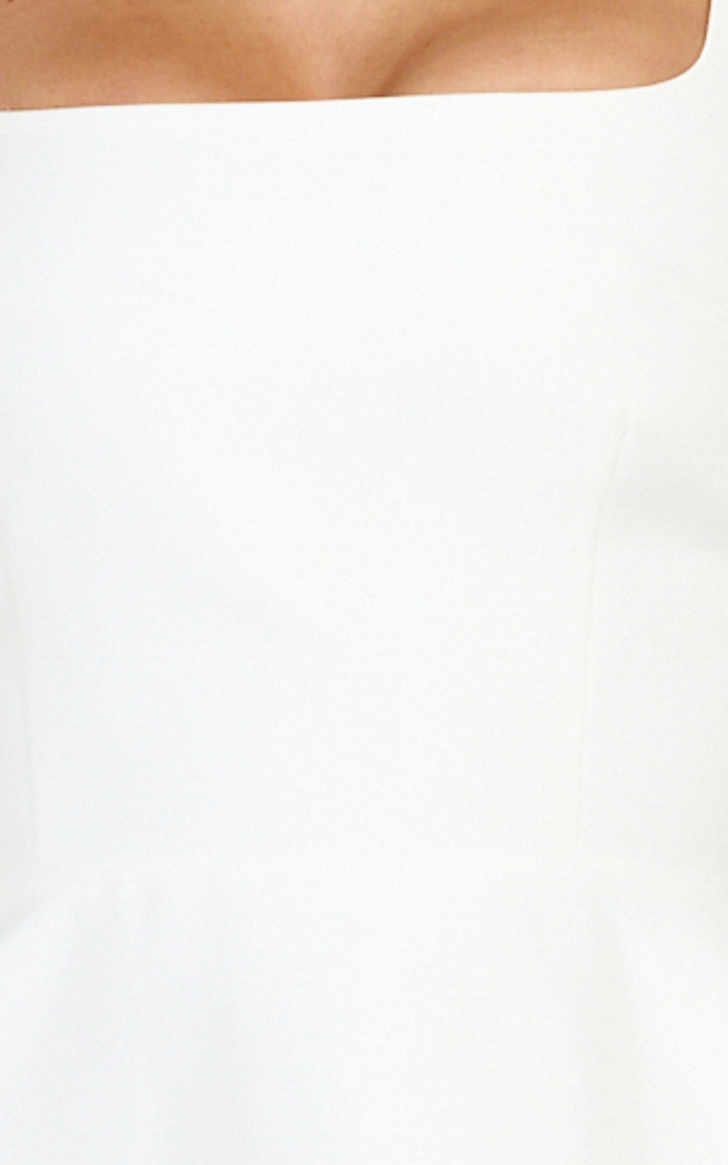 Talia Mini Dress - Scoop Neck Fit And Flare Dres in White