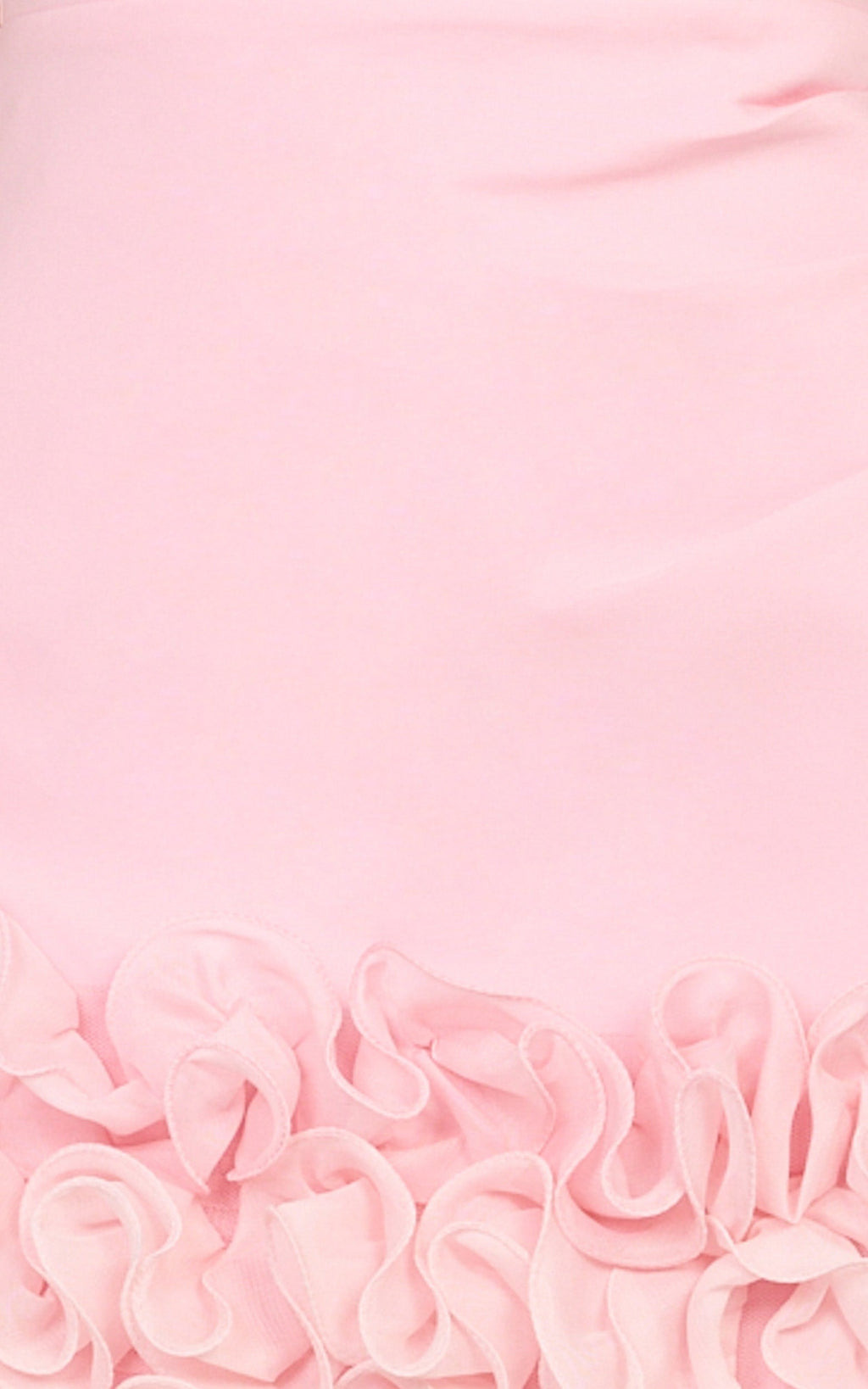 Inaya Mini Dress - Strapless Flounce Hem Dress in Pink