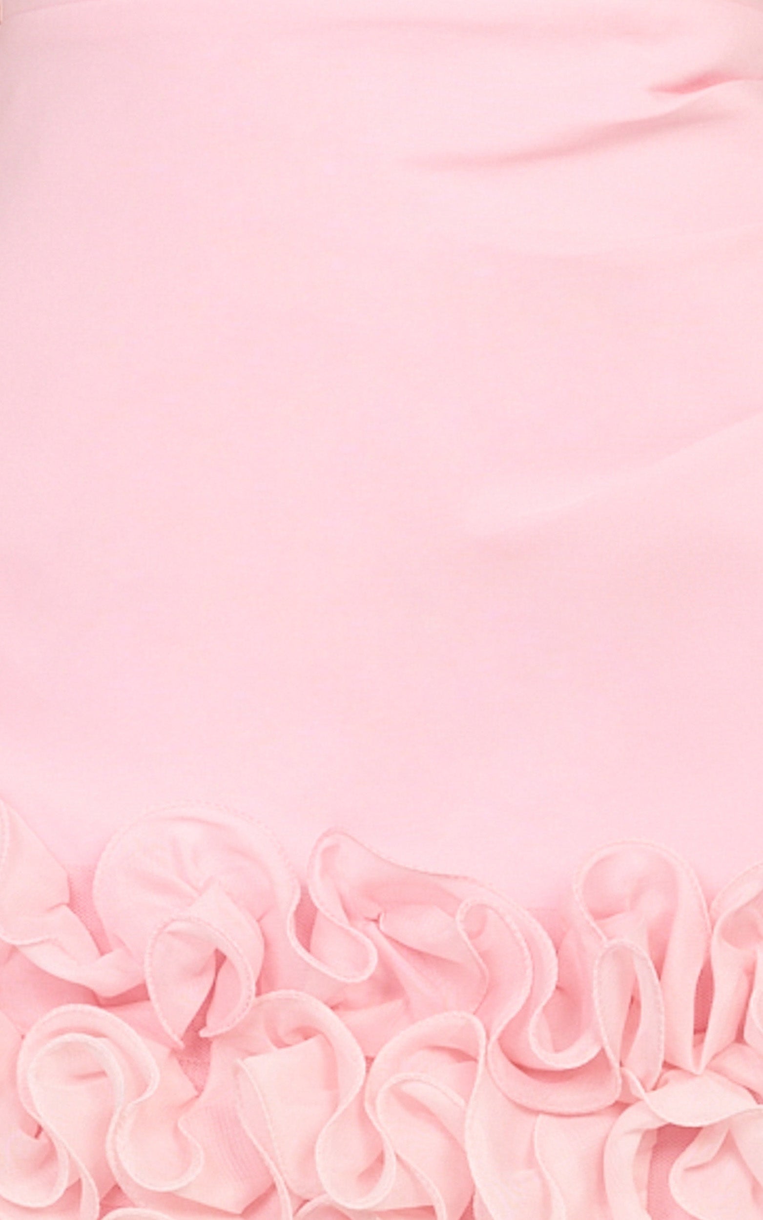 Inaya Mini Dress - Strapless Flounce Hem Dress in Pink
