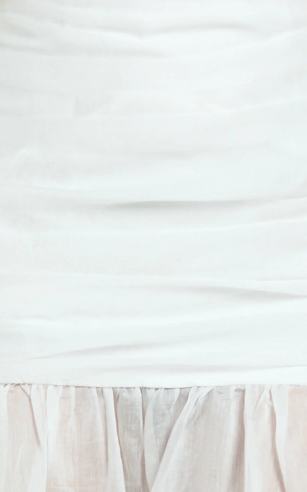 Mackenzie Maxi Dress - Tipped Shoulder Drop Waist Full Gathered Skirt Dress in White