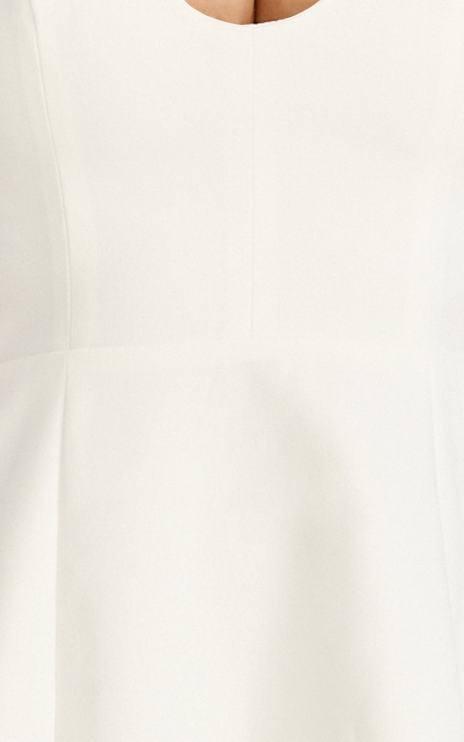 Lux Mini Dress - Front Keyhole A Line Dress in White