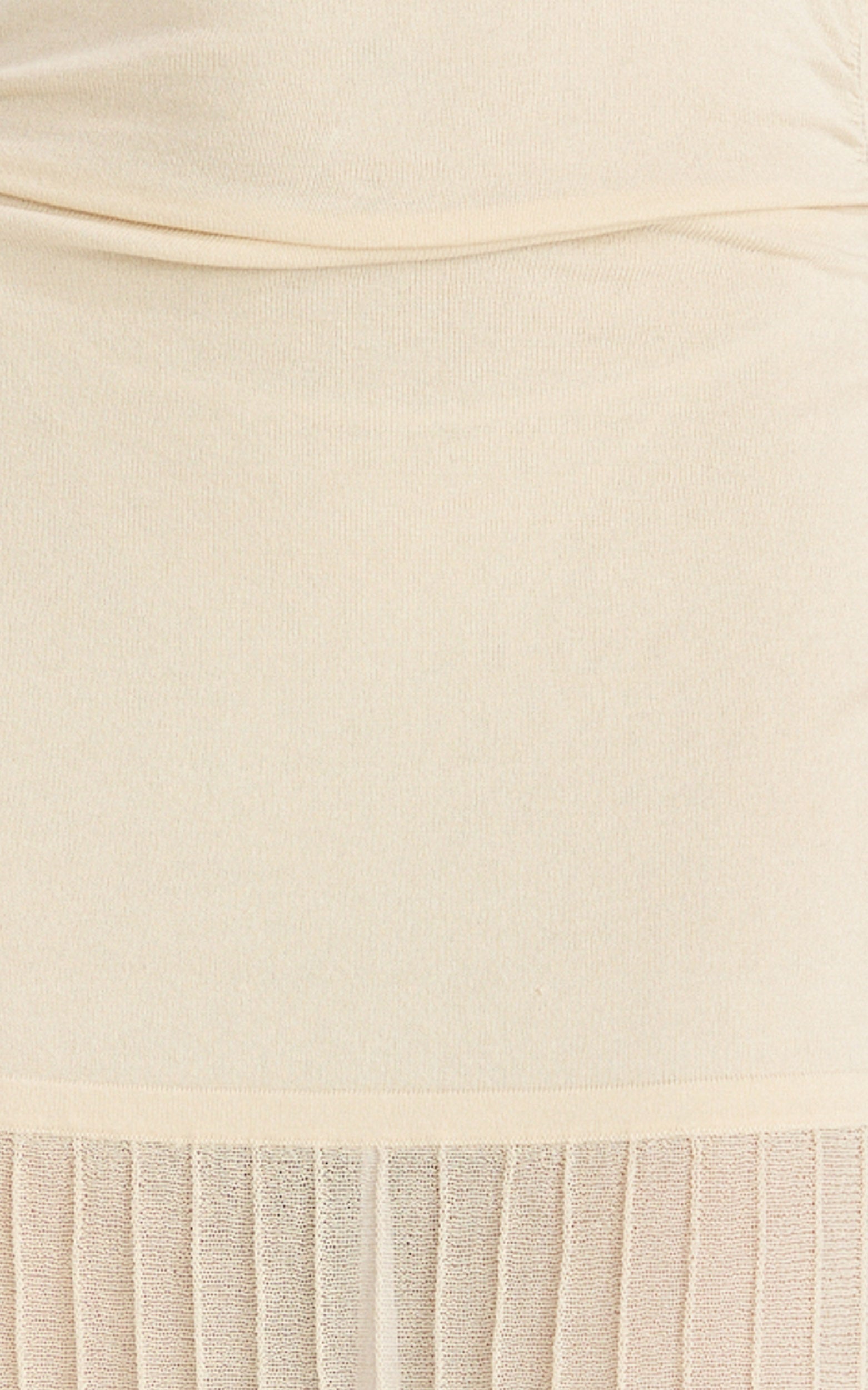 Roxy Maxi Dress - One Shoulder Pleated Skirt Knitted Dress in Cream