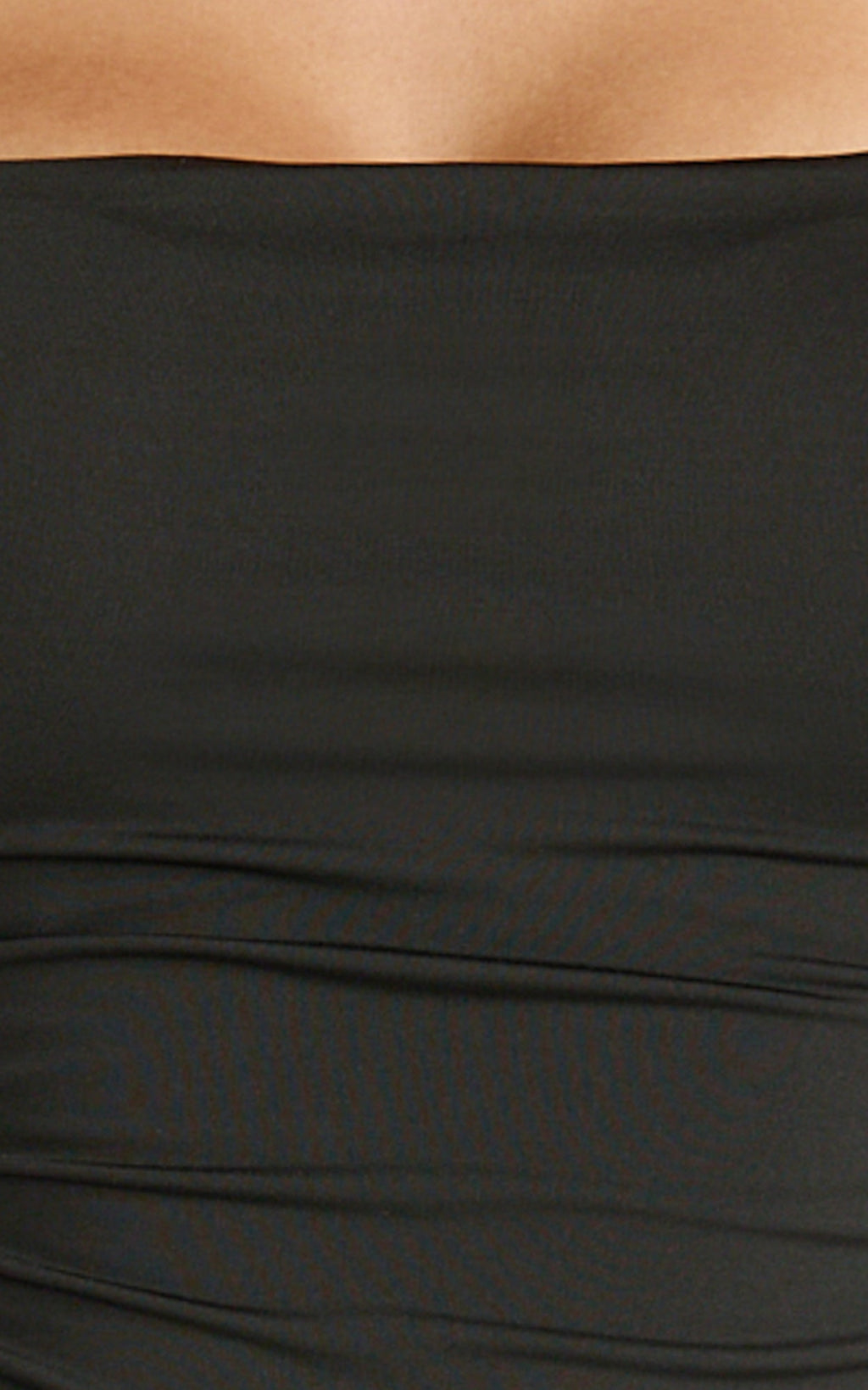 Seraphina Top - Square Neck Gathered Waist Top in Black