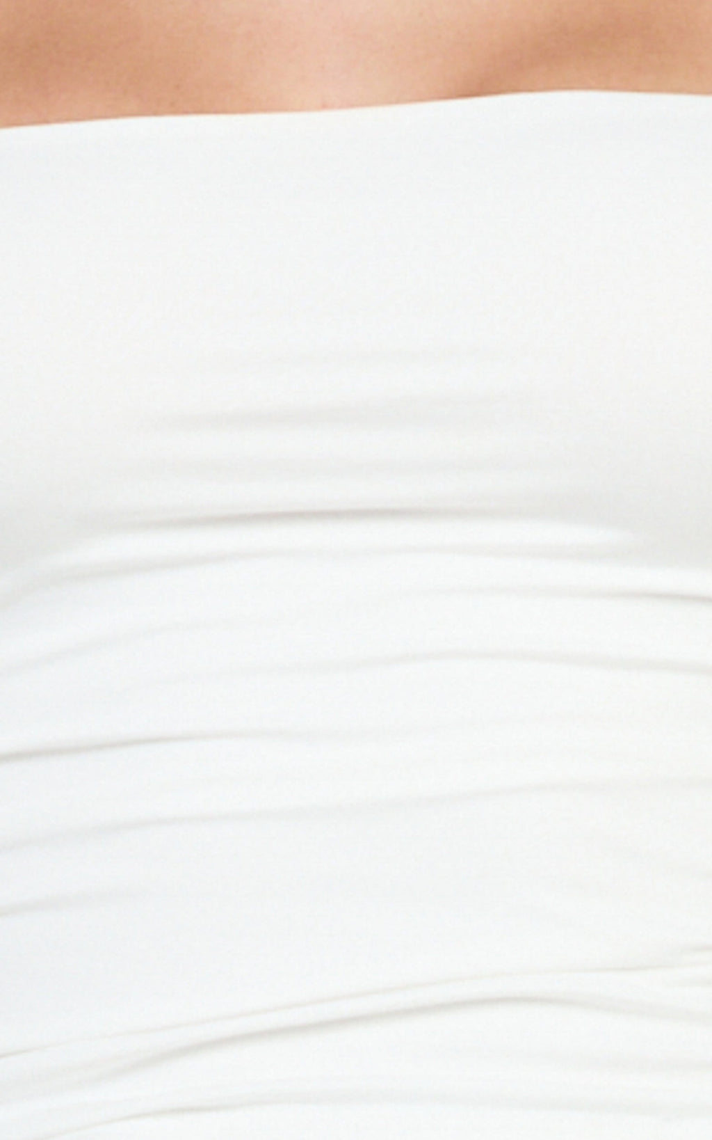 Seraphina Top - Square Neck Gathered Waist Top in Off White