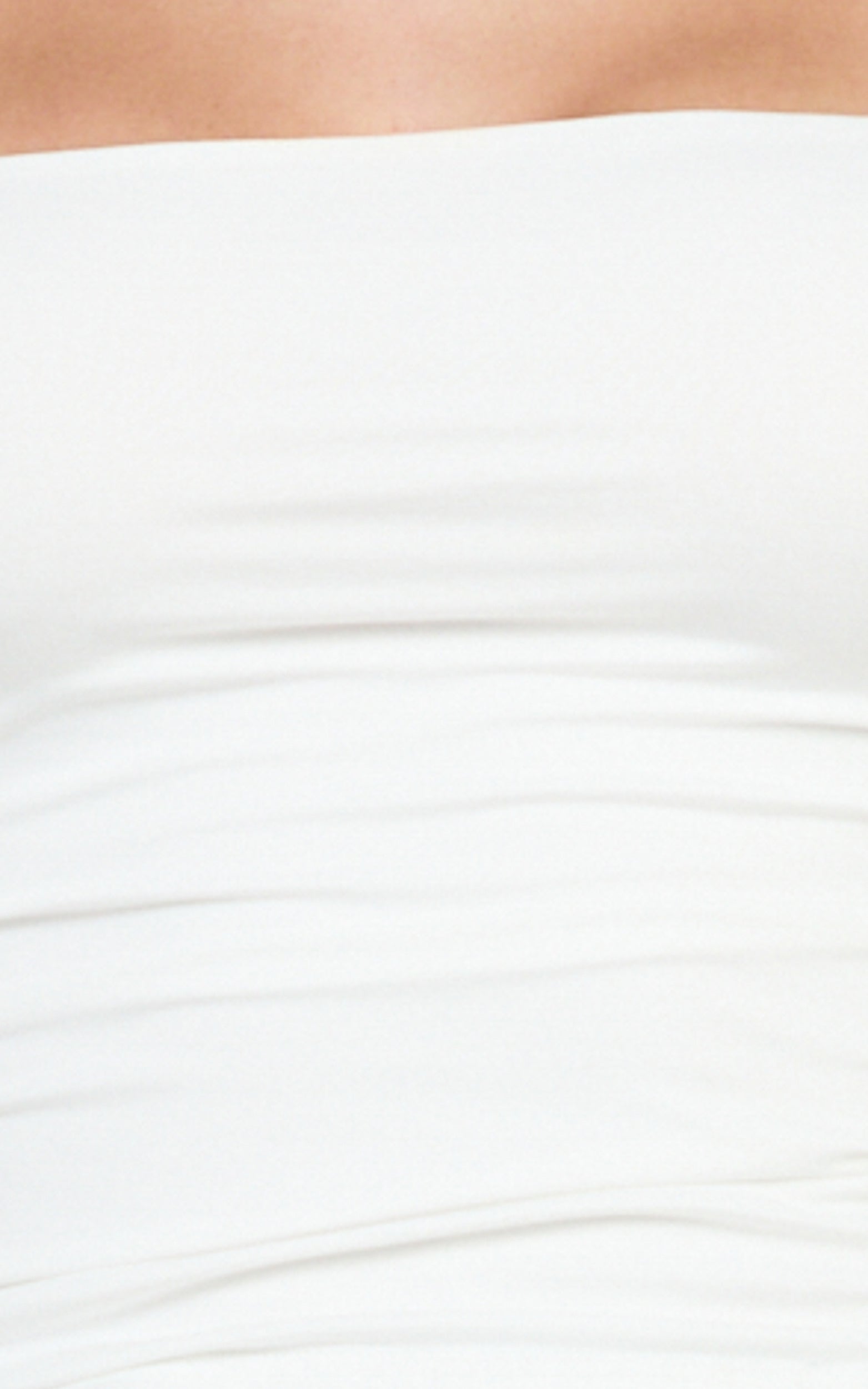 Seraphina Top - Square Neck Gathered Waist Top in Off White