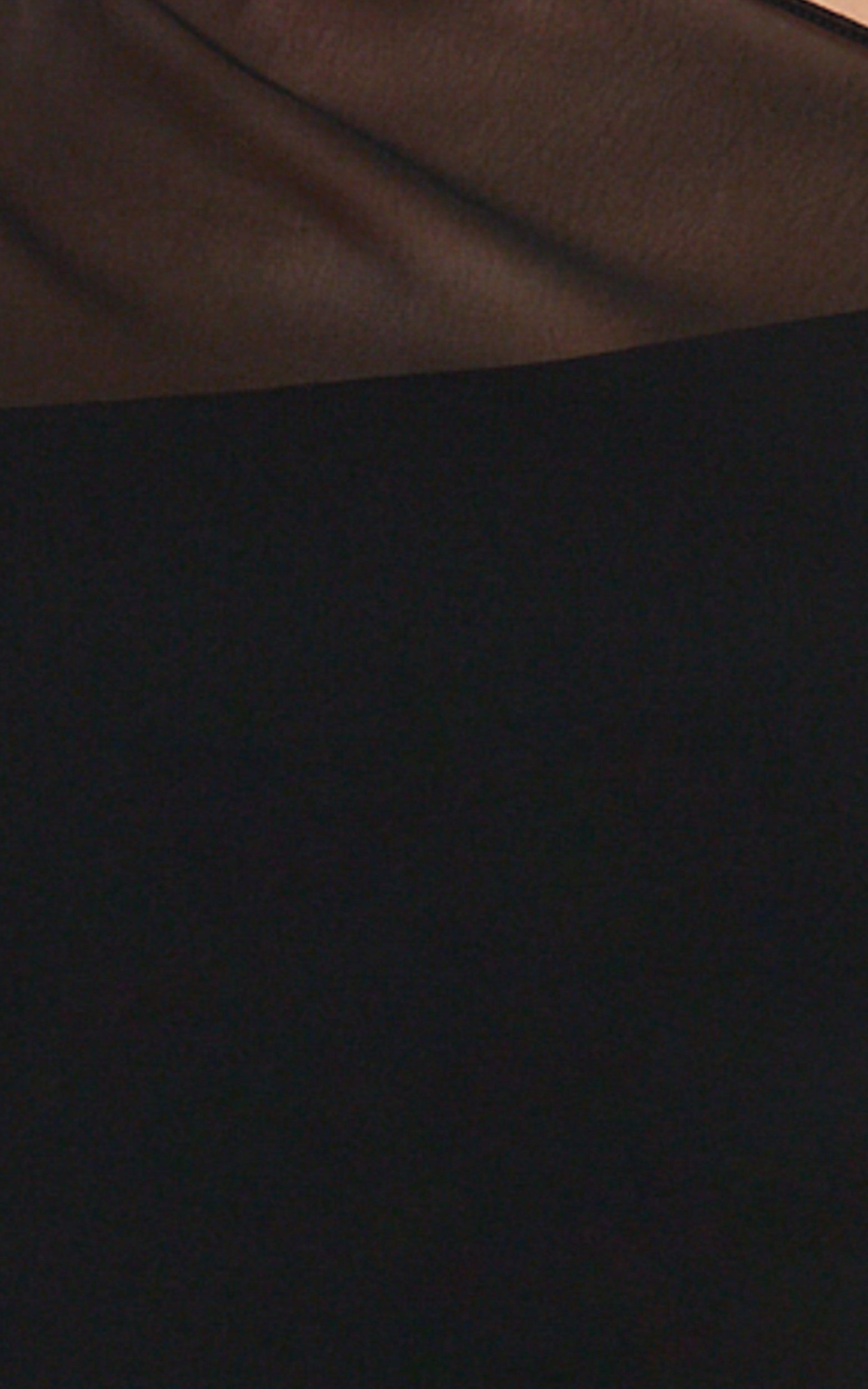 Aya Top - Sheer Off Shoulder Cape Top in Black