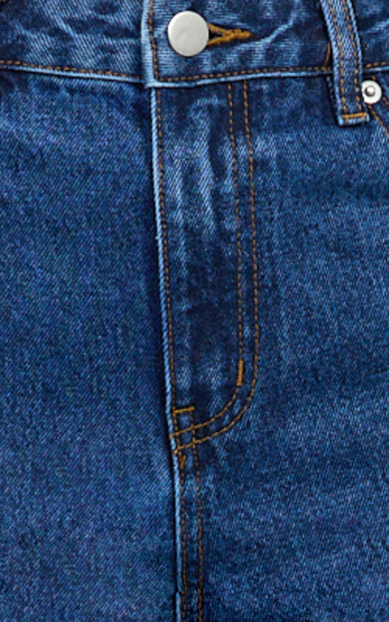 Summer Jeans - High Rise Relaxed Fit Jeans in Dark Mid Blue Wash