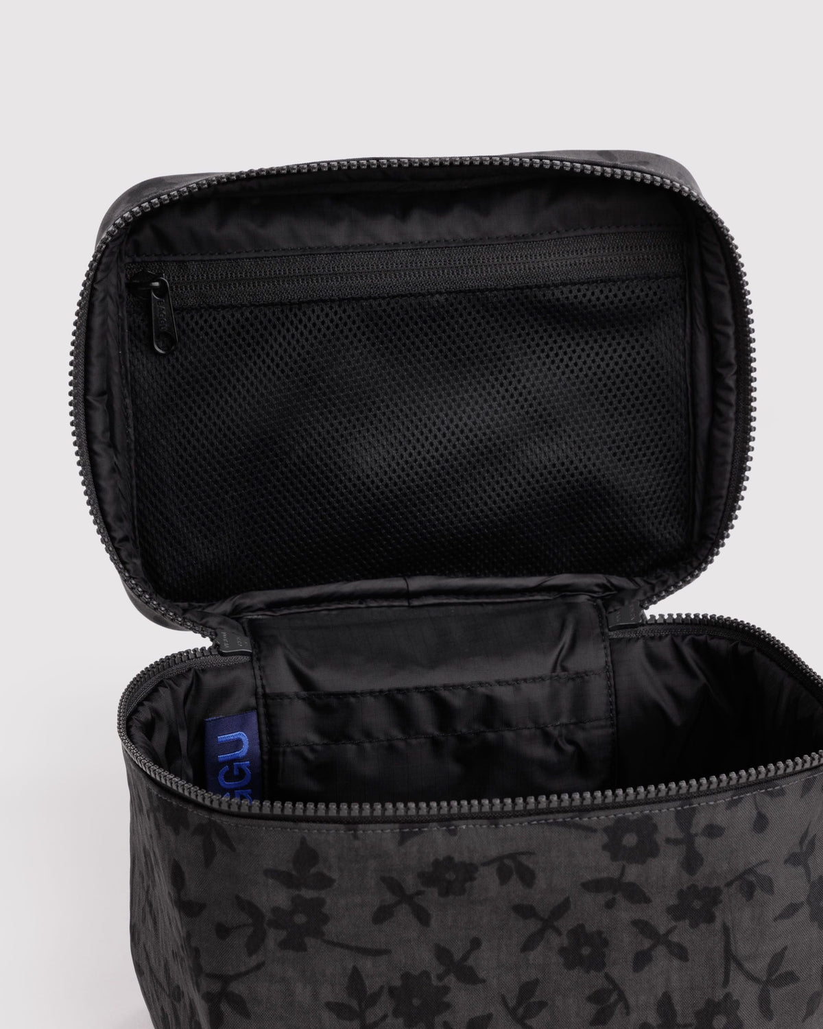 Large Cosmetic Case - Charcoal Ditsy Floral - image 3