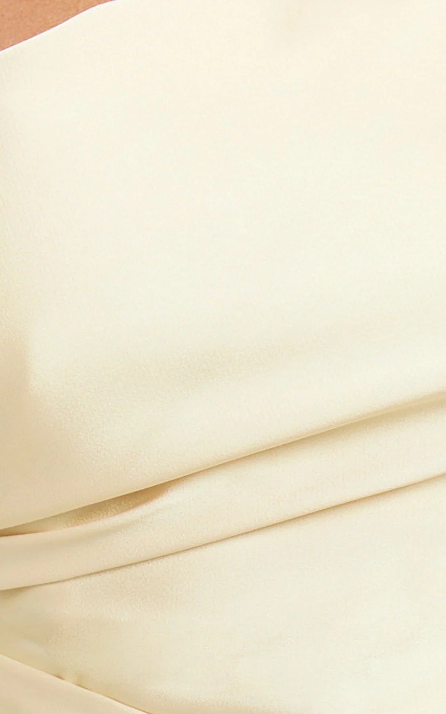 Regina Midi Dress - One Shoulder Cut Out Side Detail  Dress in Butter