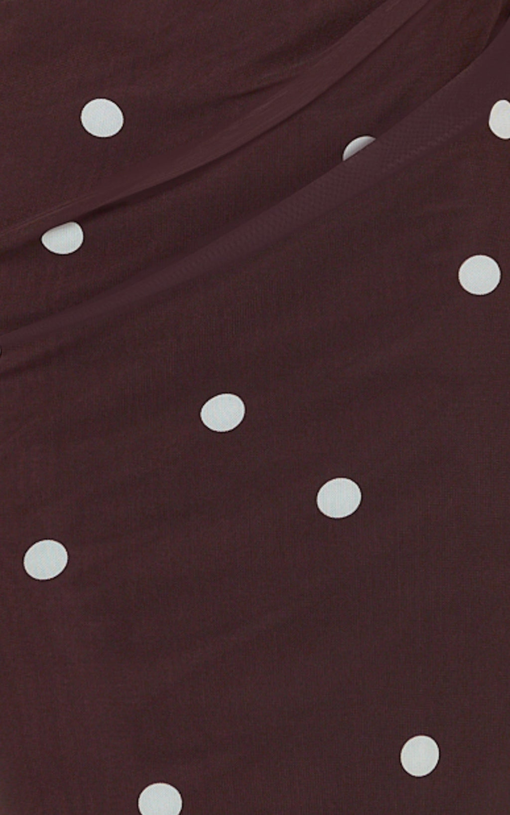 Criselda Maxi Dress - One Shoulder Maxi Dress in Chocolate Polkadot