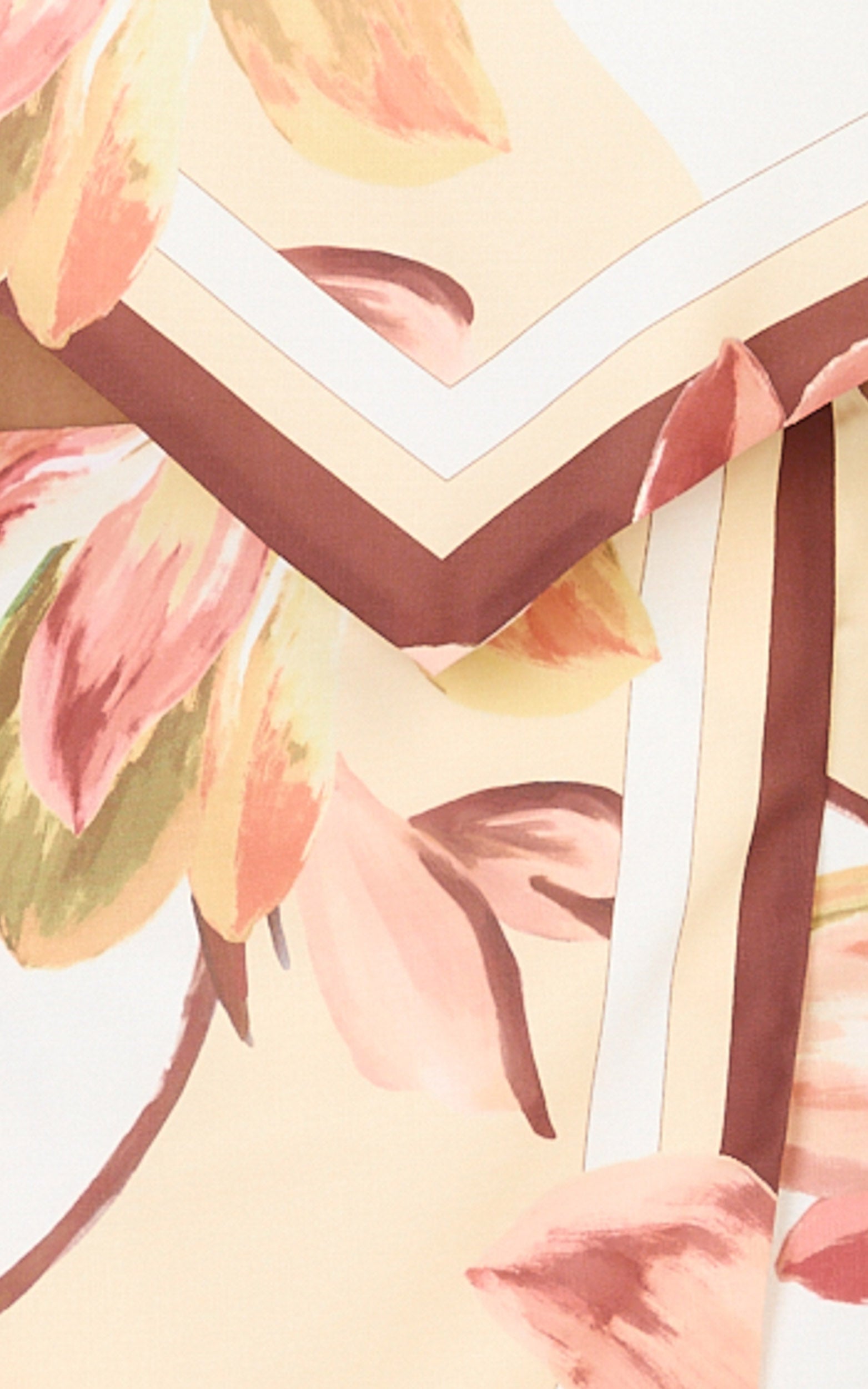 Robyn Mini Skirt - Wrap Tie Front Skirt in Yellow Retro Flower Border Print