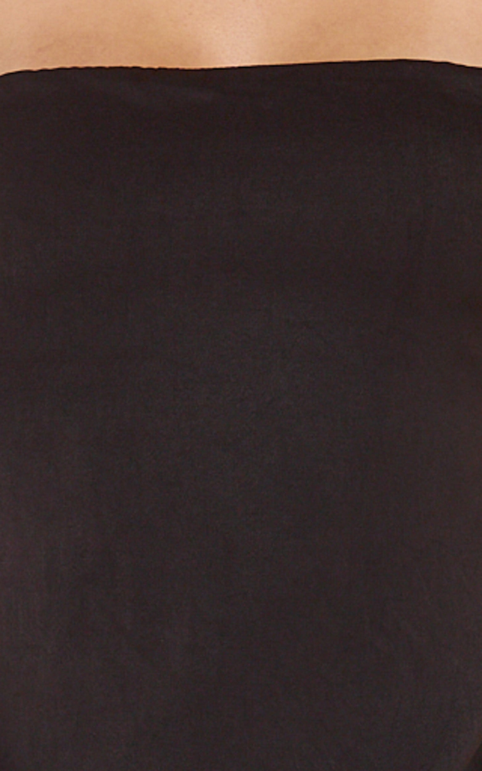 Robyn Top - Strapless Longline Tie Back Top in Chocolate