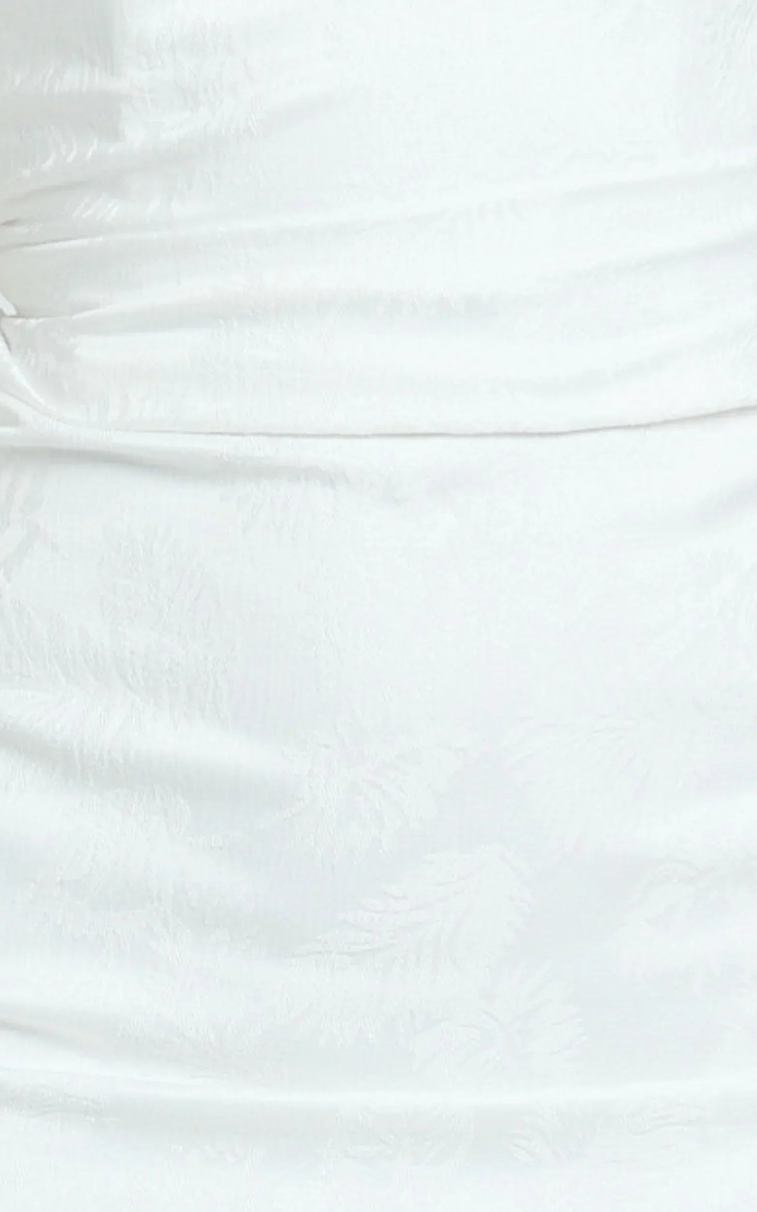Indiana Midi Dress - Jacquard Square Neck Lace Back Fitted Dress in White