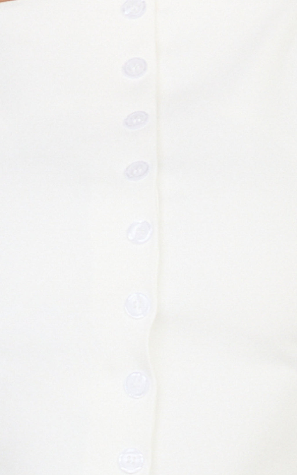 Adela Mini Dress - Mock Button Thru Boat Neck Dress in White