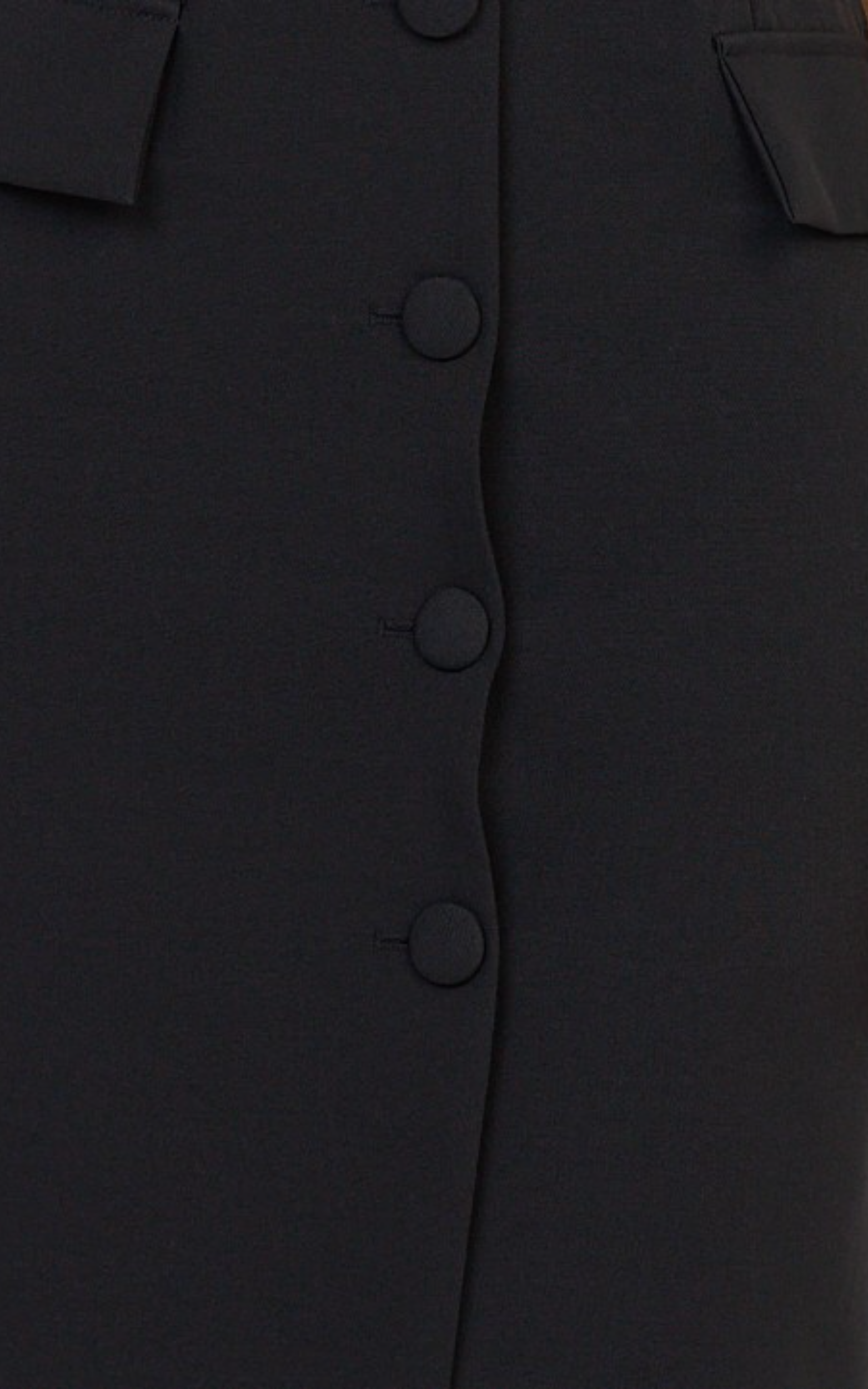 Calista Midi Dress - Boat Neck Button Down Pencil Dress in Black