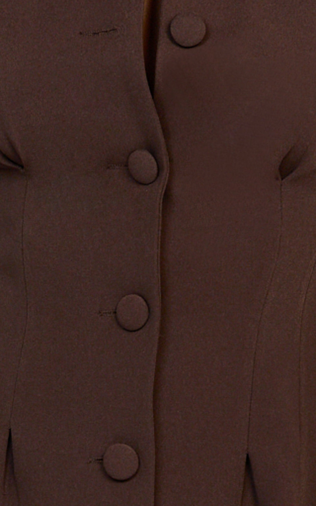 Thelma Mini Dress - Button Front Pleat Waist Tulip Skirt Shirtdress in Chocolate